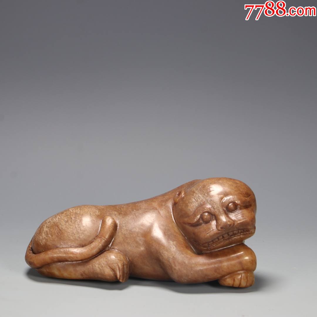和田玉虎摆件