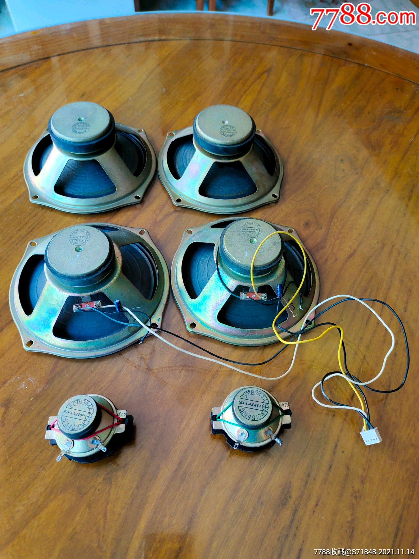 日本原装夏普777收录机大磁钢喇叭一套