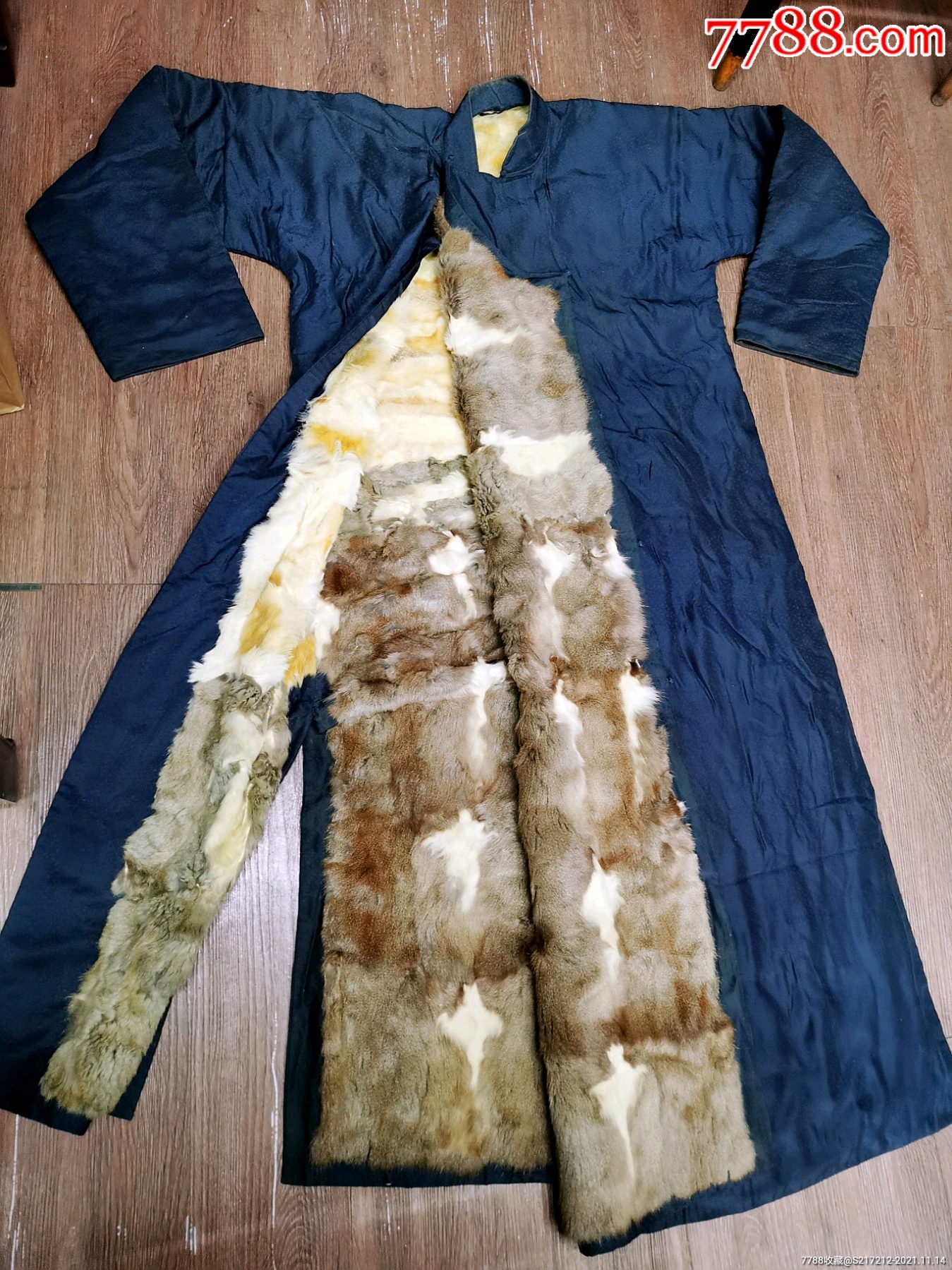 民国时期男士皮草长衫一件