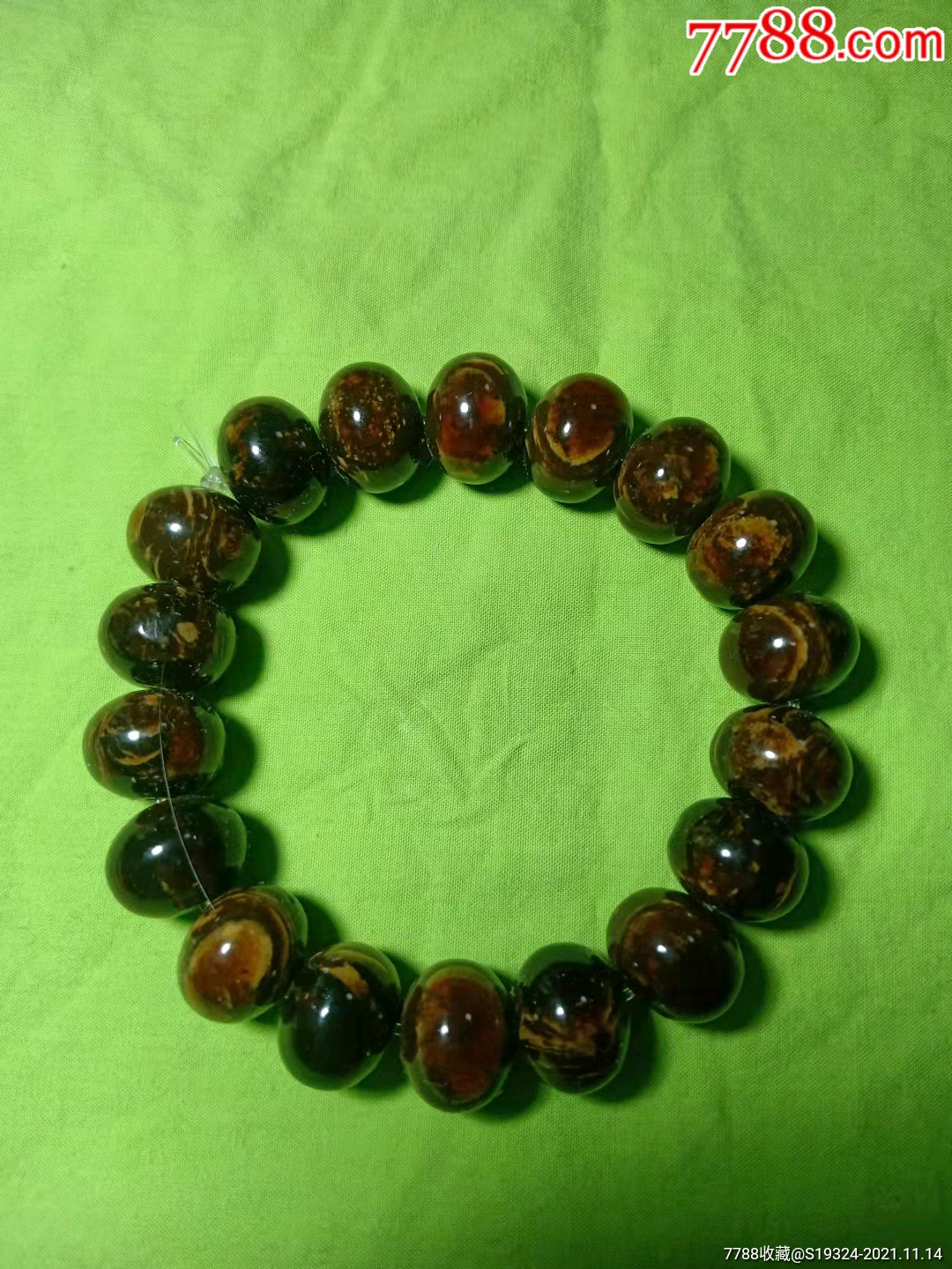 天然缅甸保真根珀手串