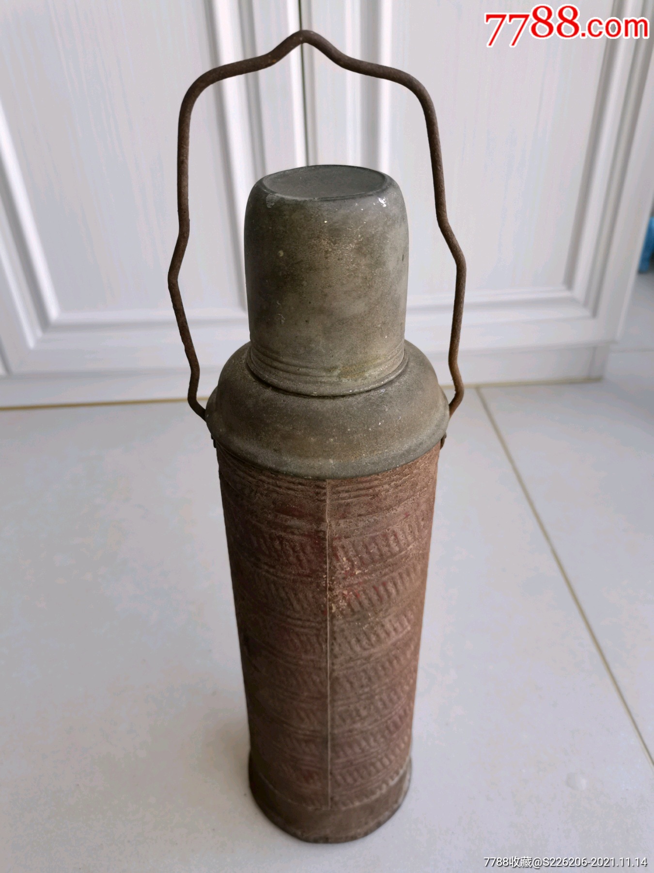 民国金龙牌半铜半铁壳热水瓶_铜杂件_图片收藏_回收价格_7788相机收藏