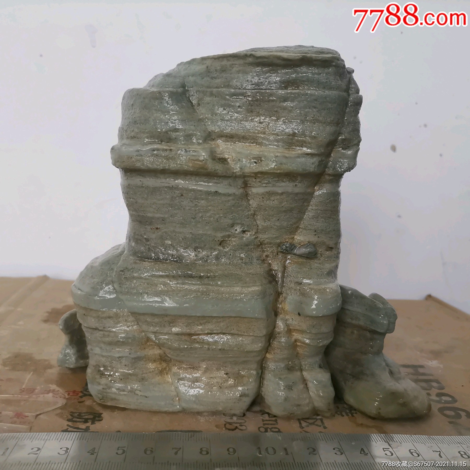 松花石,,怎么摆放都可以,山子,原石,水头好,型好_价格118元_第1张