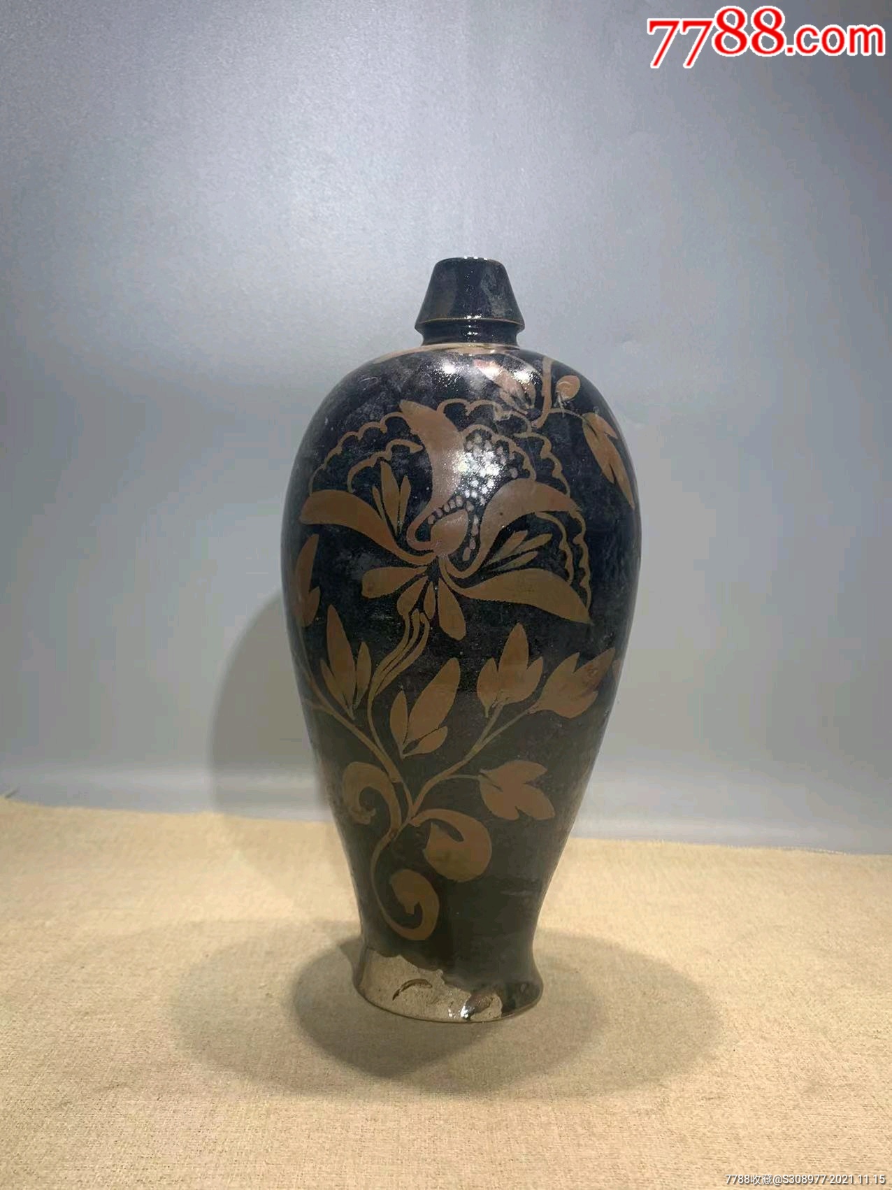 宋代磁州窑铁锈花梅瓶_价格1500元【老鹿收藏】_第1张_7788收藏__收藏