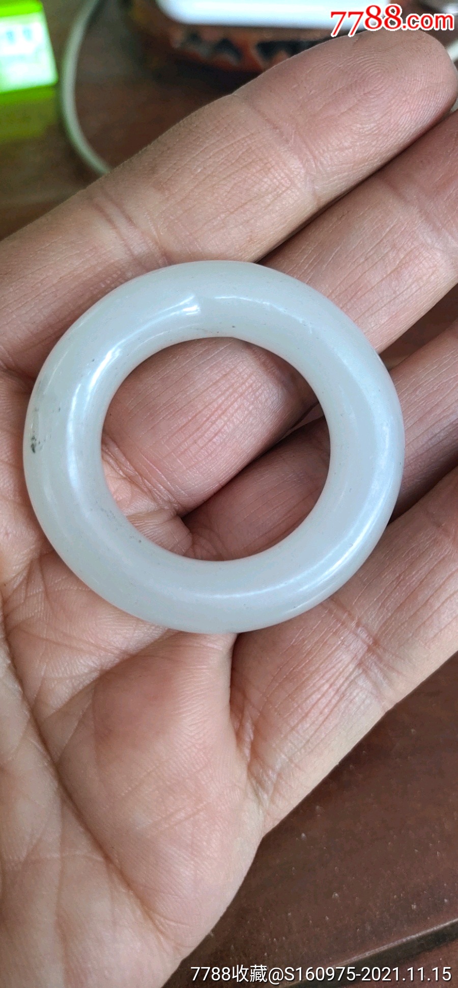 漂亮清代老琉璃袈裟环有两个气泡如图余完整250845cm