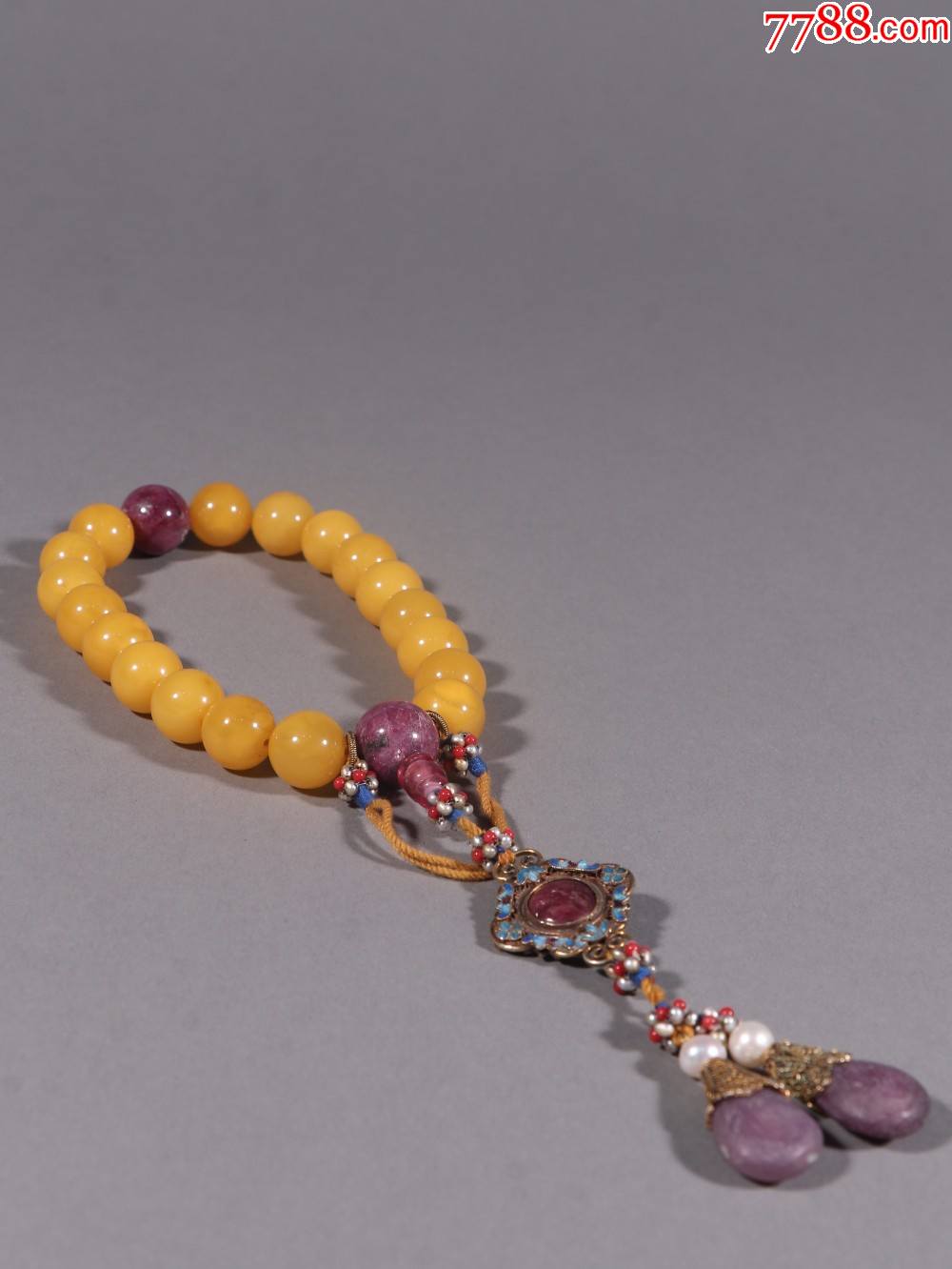 蜜蜡十八子手持