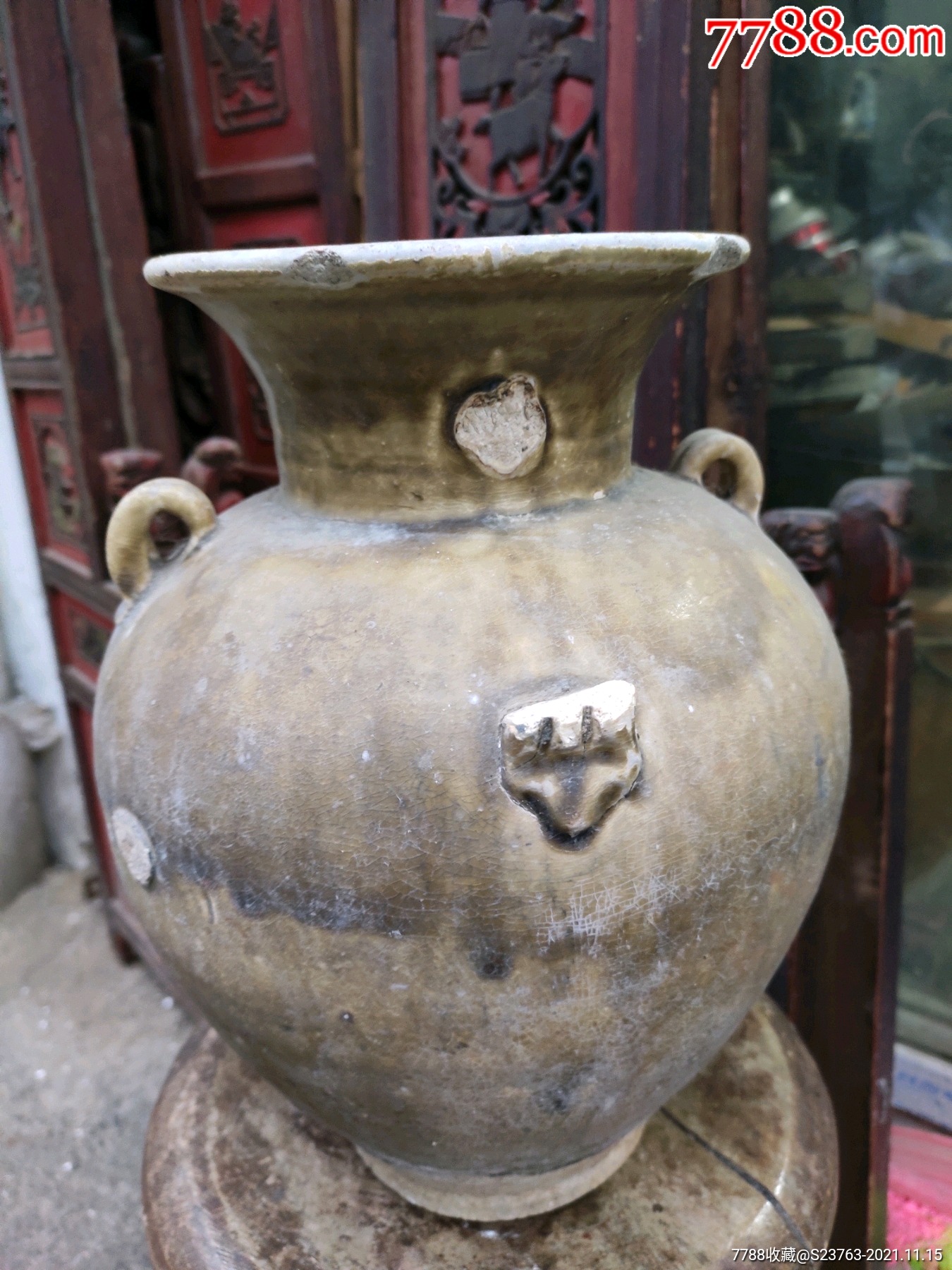 高古.寿州窑唐黄釉执壶