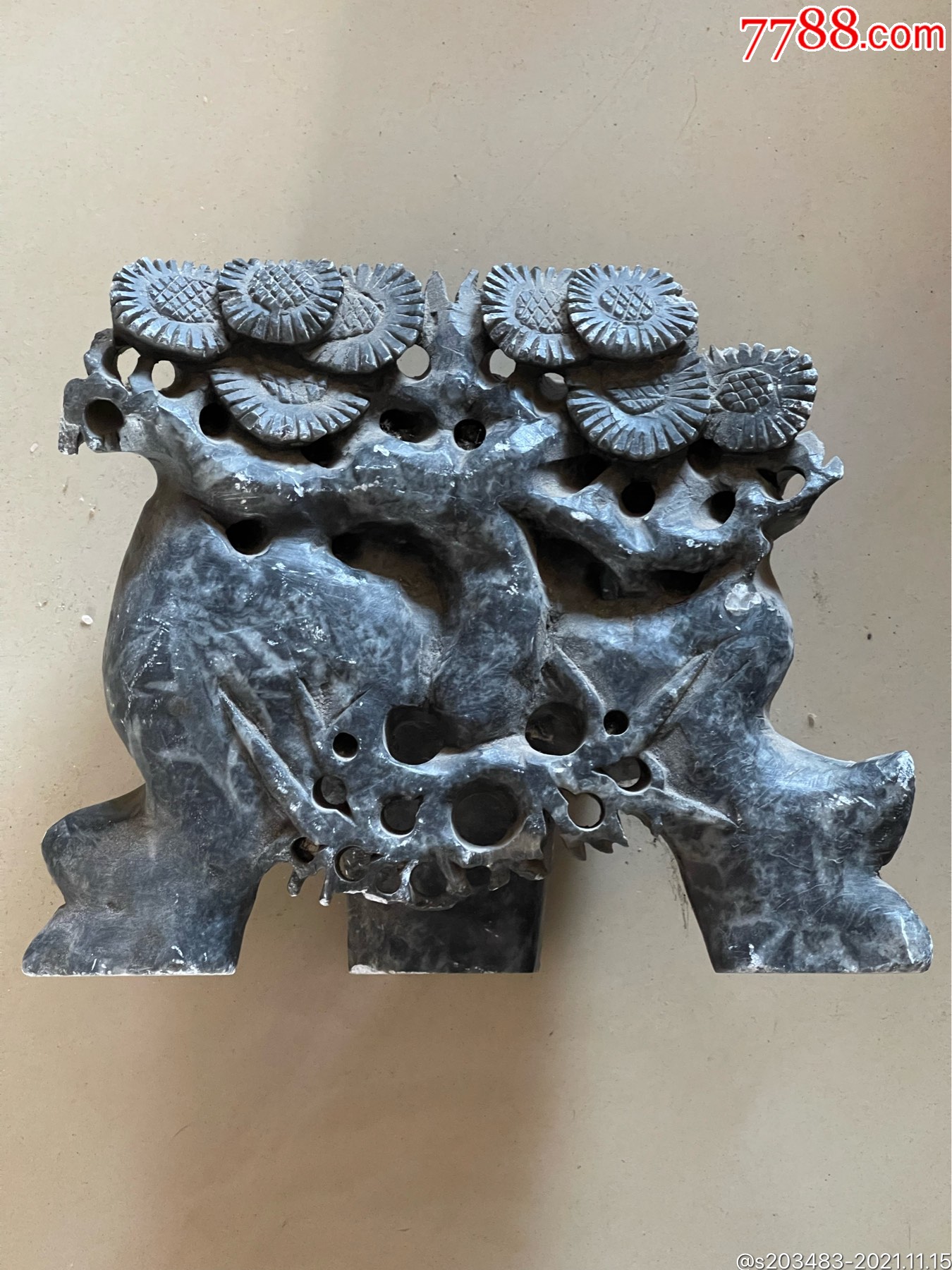 石头雕刻摆件老石器