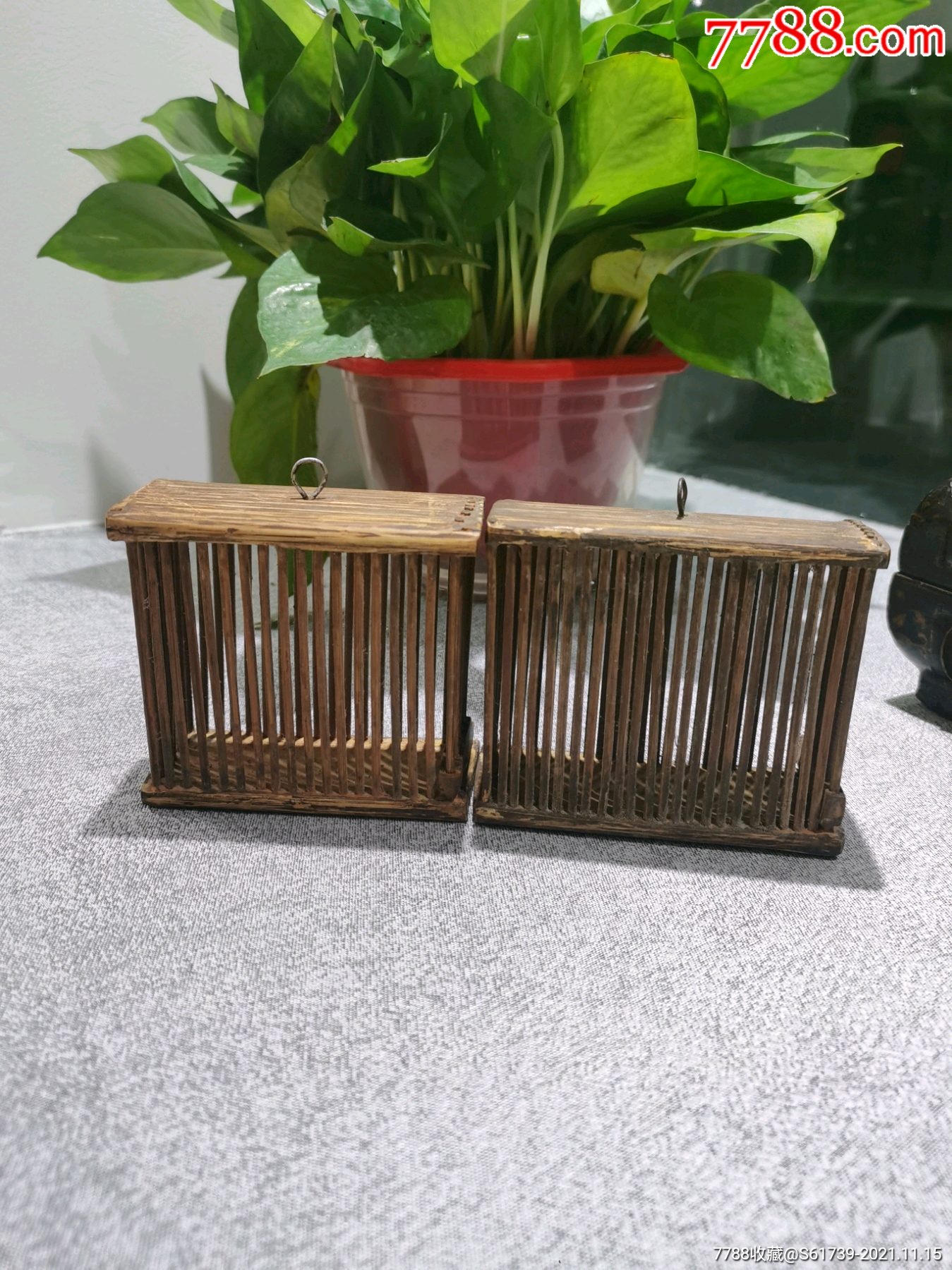 老蝈蝈笼子一对