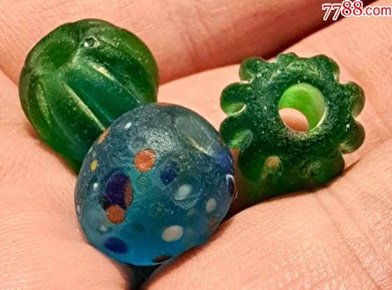 老琉璃珠3个