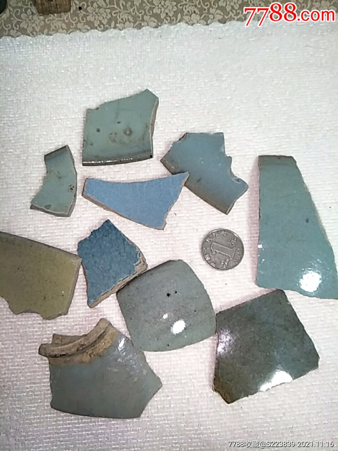 宋代钧瓷片老瓷片10个漂亮8