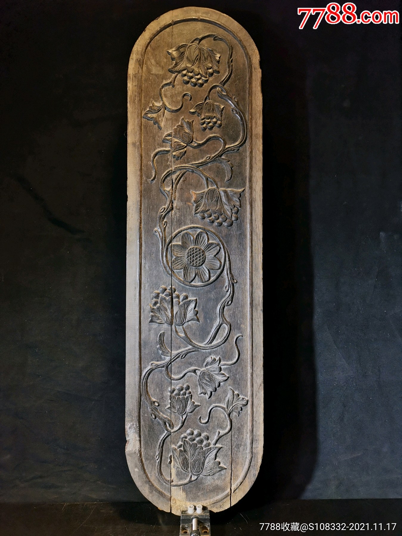 清末铁梨木雕双面工花板_木雕花板_产地图片_收藏价值_7788奇石收藏