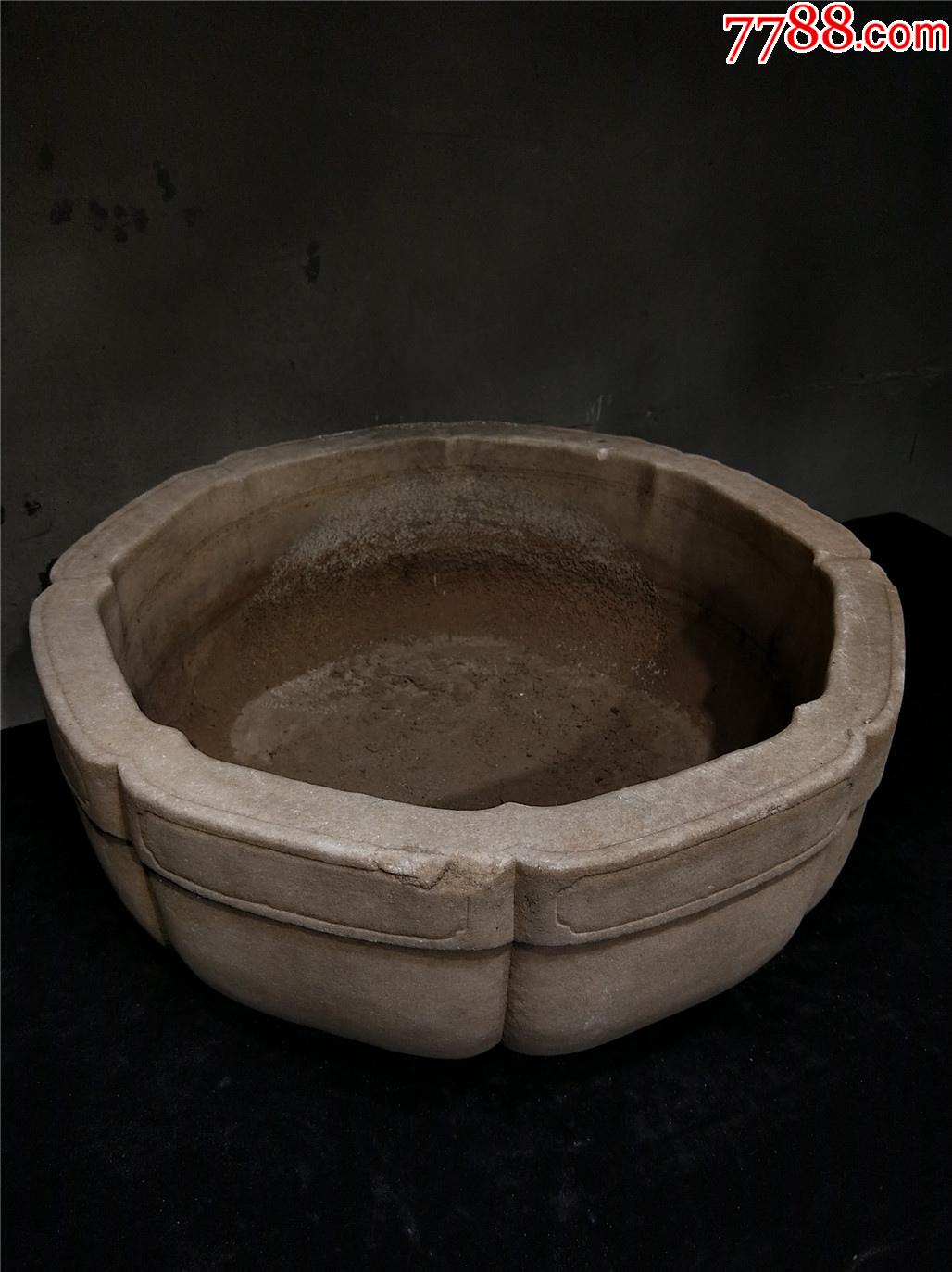 汉白玉八面素石盆_价格1680元_第1张_7788收藏__收藏热线