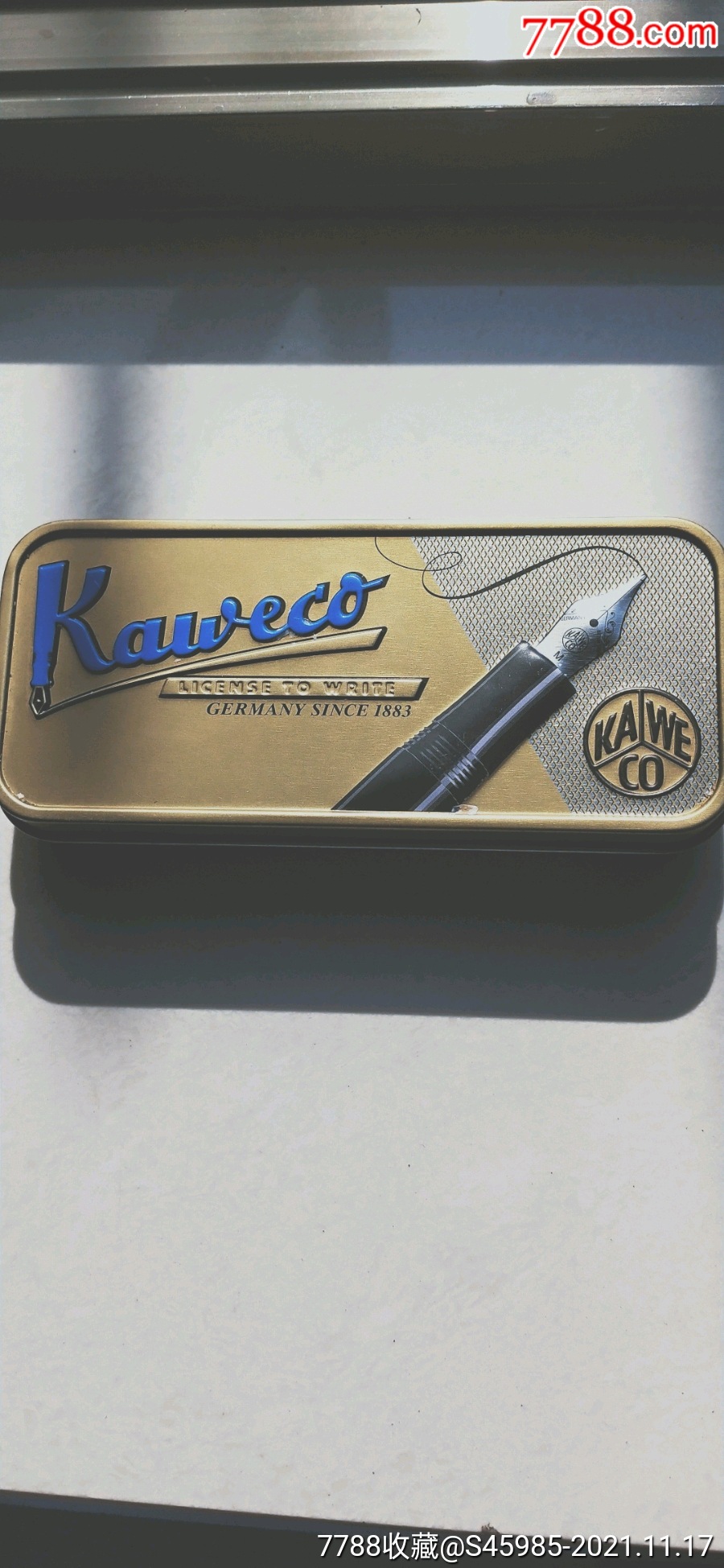 德国原装kaweco口袋钢笔附铁盒
