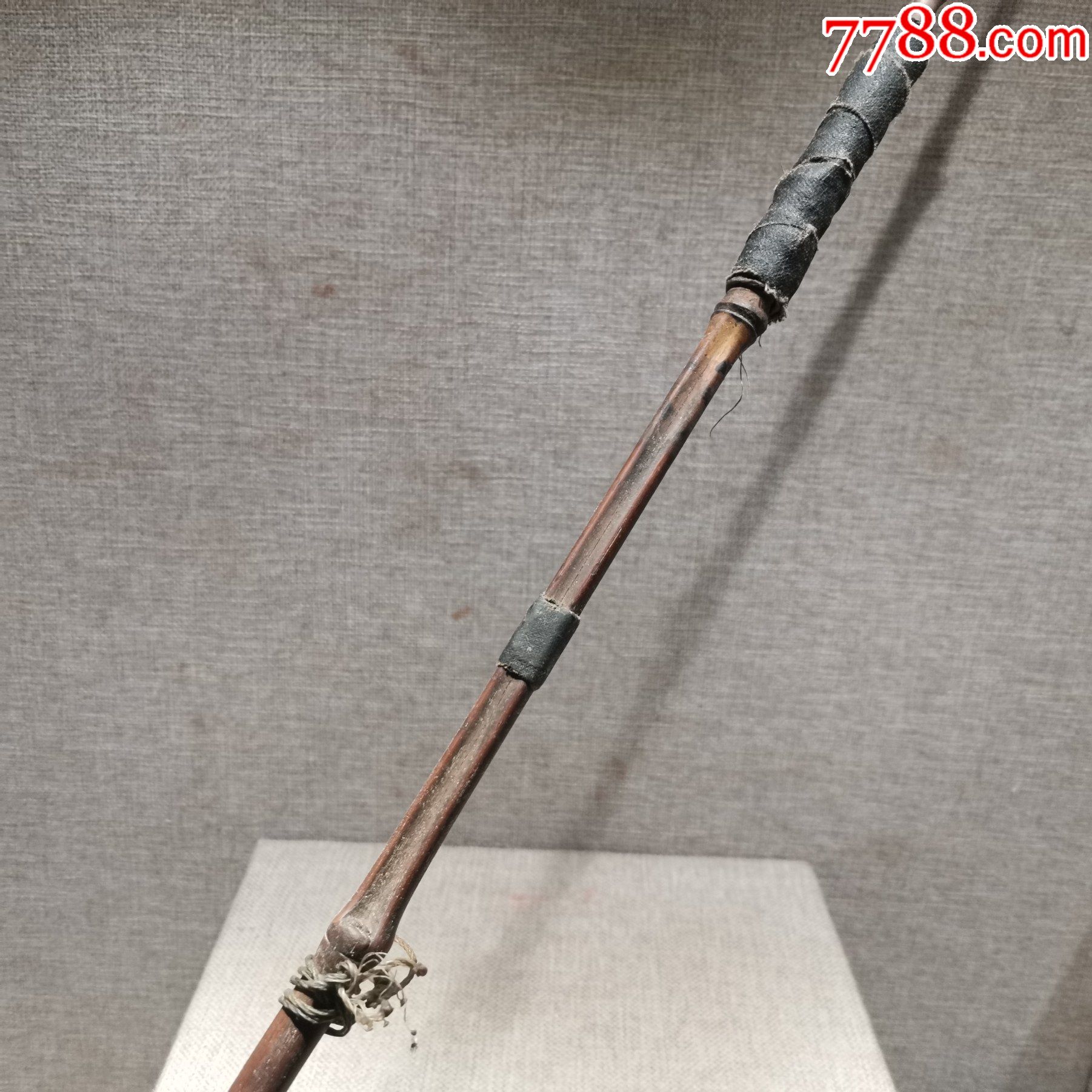 老民俗古玩摆件收藏解放后赶马车用长杆竹子马鞭子原品怀旧展示