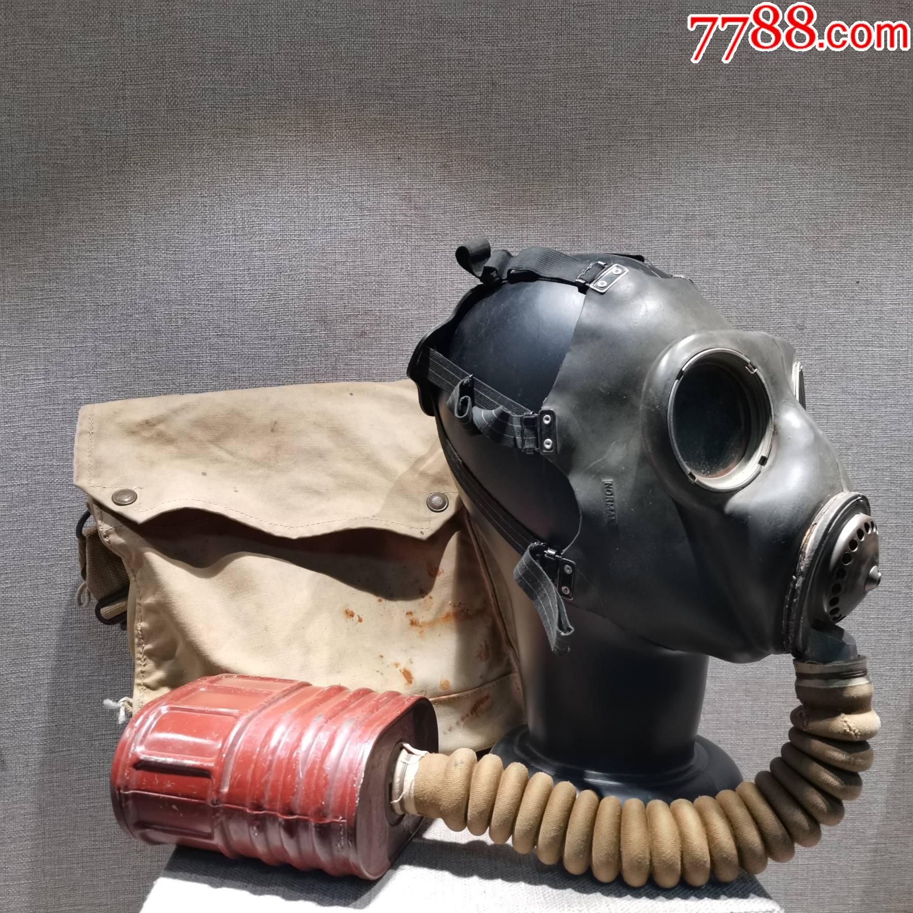 红色收藏抗战革命物件英国援助国军防毒面具原品不含头盔