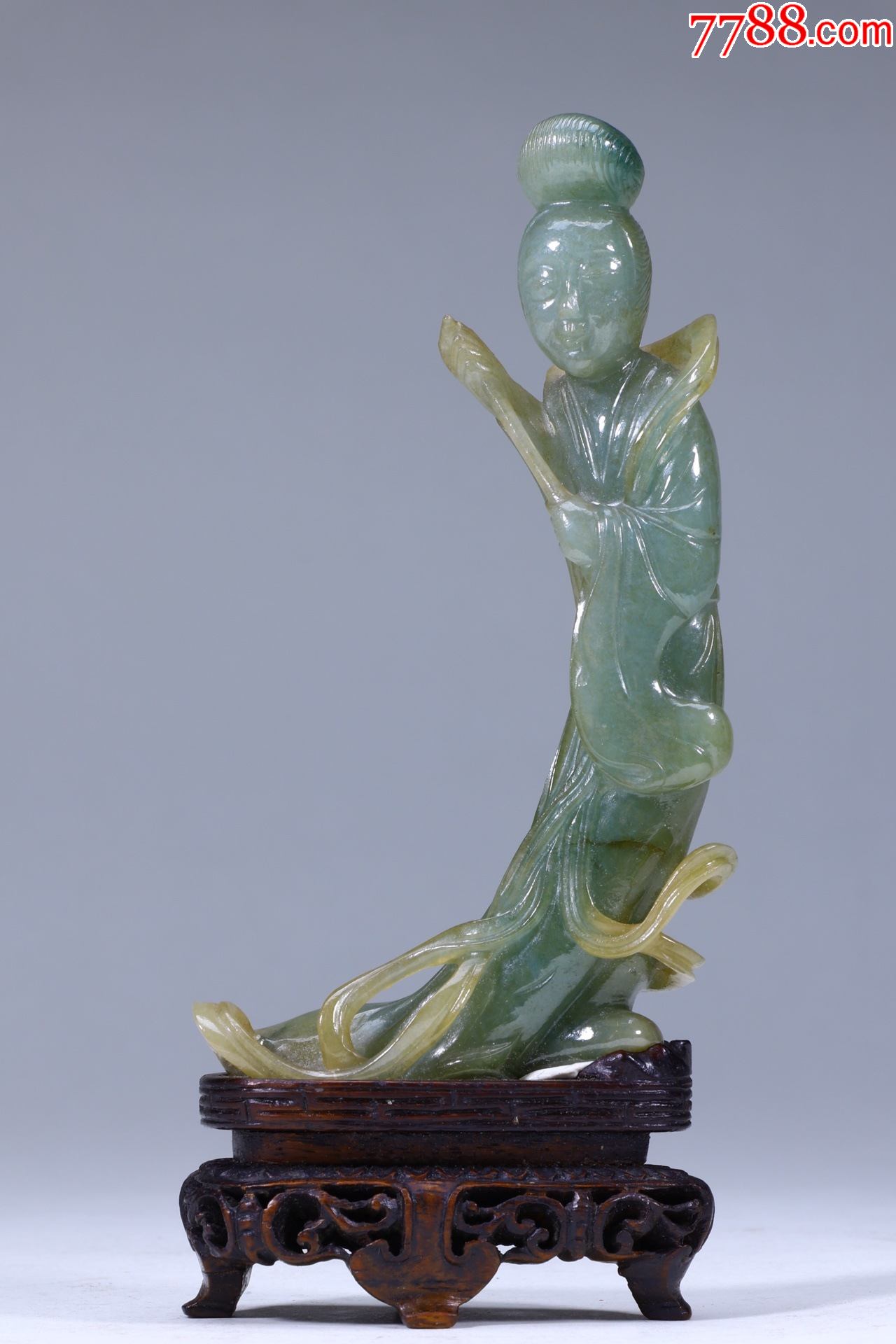 翡翠仕女人物摆件