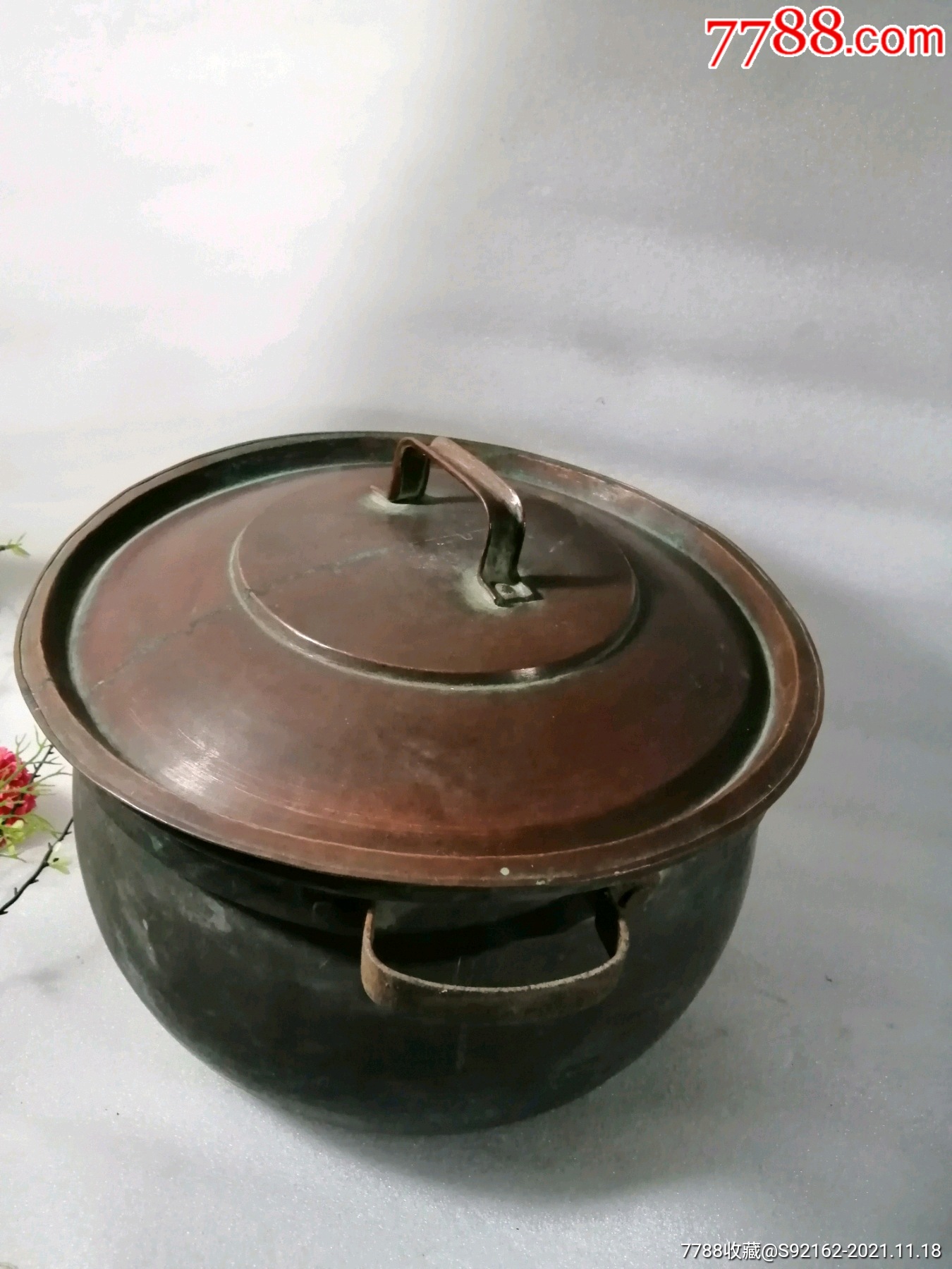 老铜锅老紫铜锅医用熬药的紫铜锅