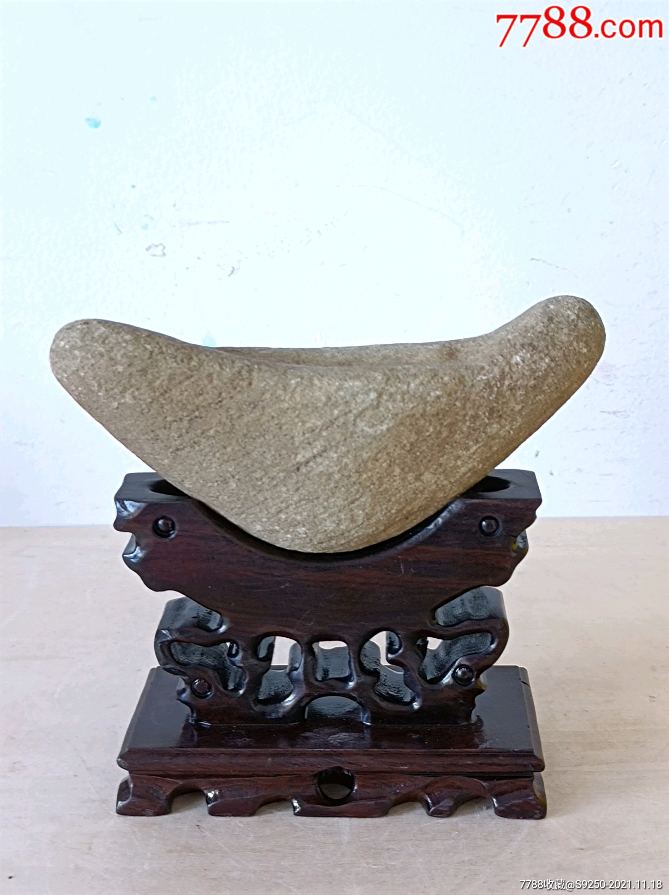 天然赣江水冲石原石摆件《元宝滚滚来》_长江石_第4张_7788瓷器