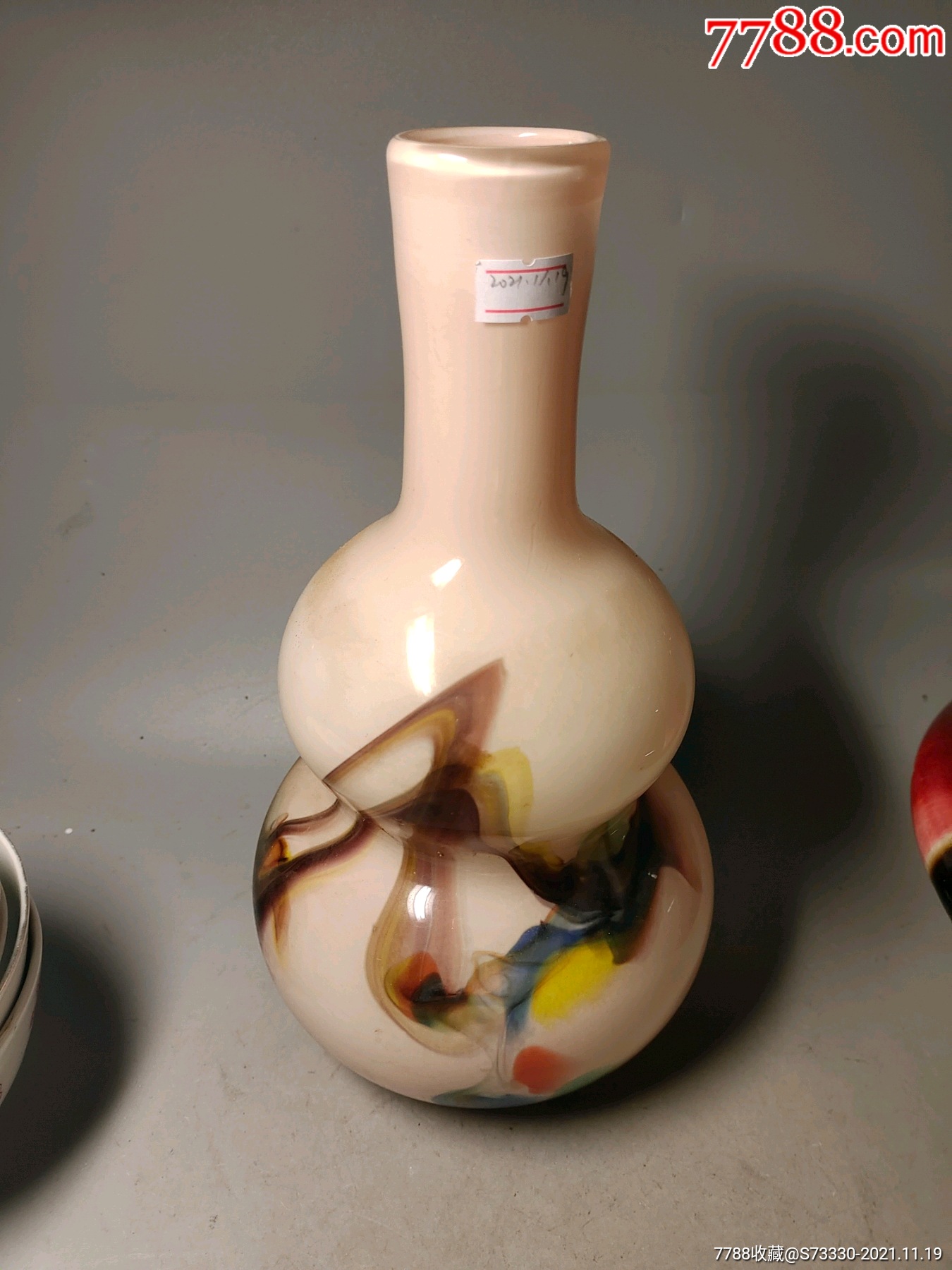 80年代,拉丝玻璃葫芦凉水瓶_彩绘瓷/彩瓷_收藏价格_鉴定交易_7788瓷器