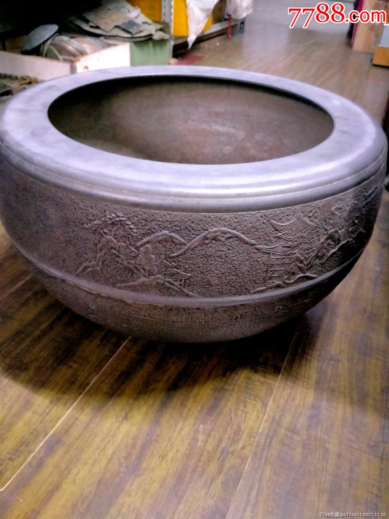 大铝钢画缸_价格2300元【回流铜趣斋】_第1张_7788收藏__收藏热线