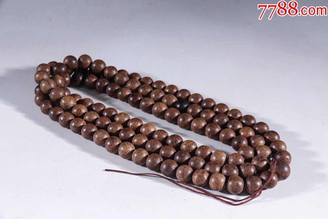 清代老沉香108颗佛珠一串