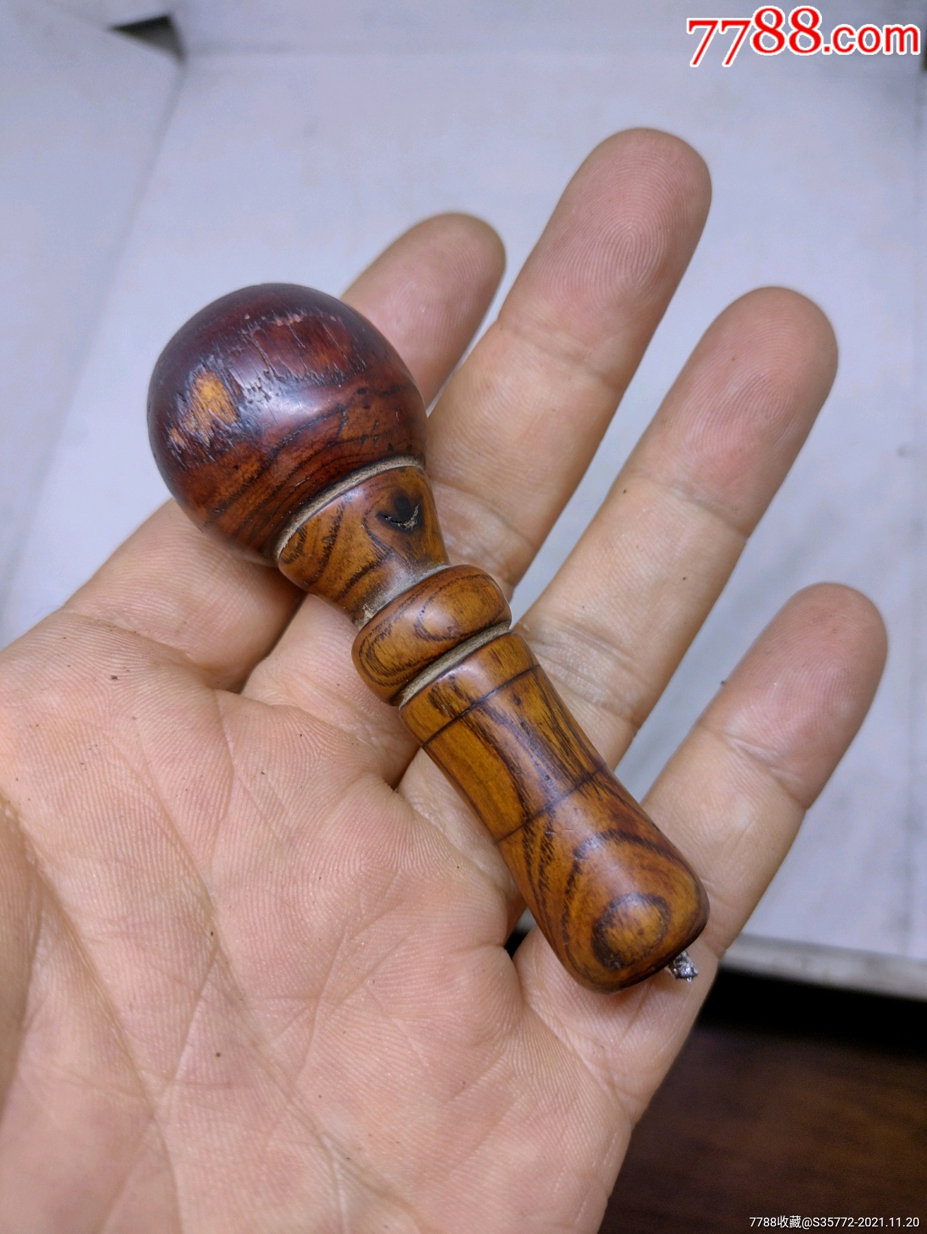 清代老木锥包浆纹理漂亮木质不懂