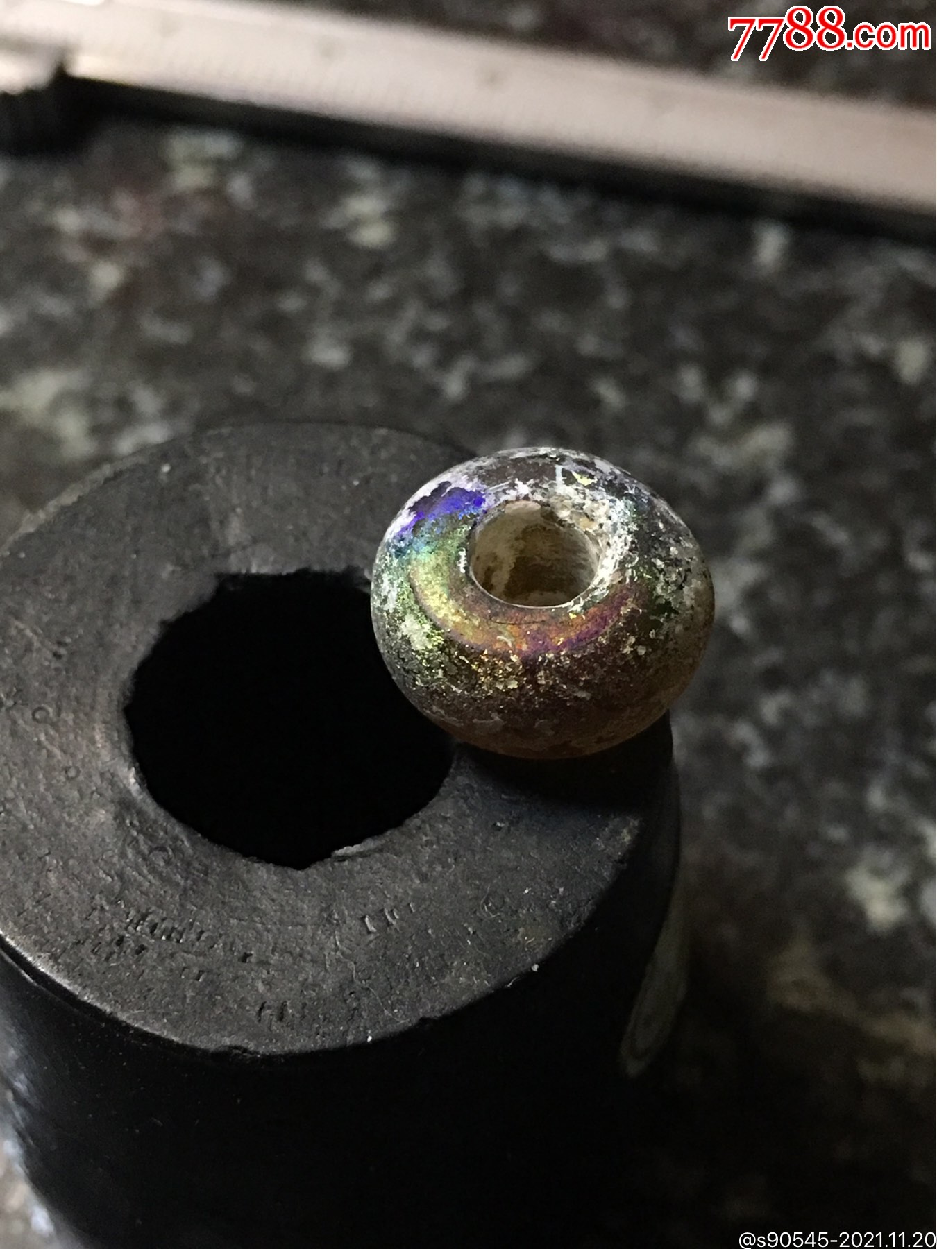 辽金琉璃珠七彩蛤光_价格500元【明远堂】_第1张_7788收藏__收藏热线