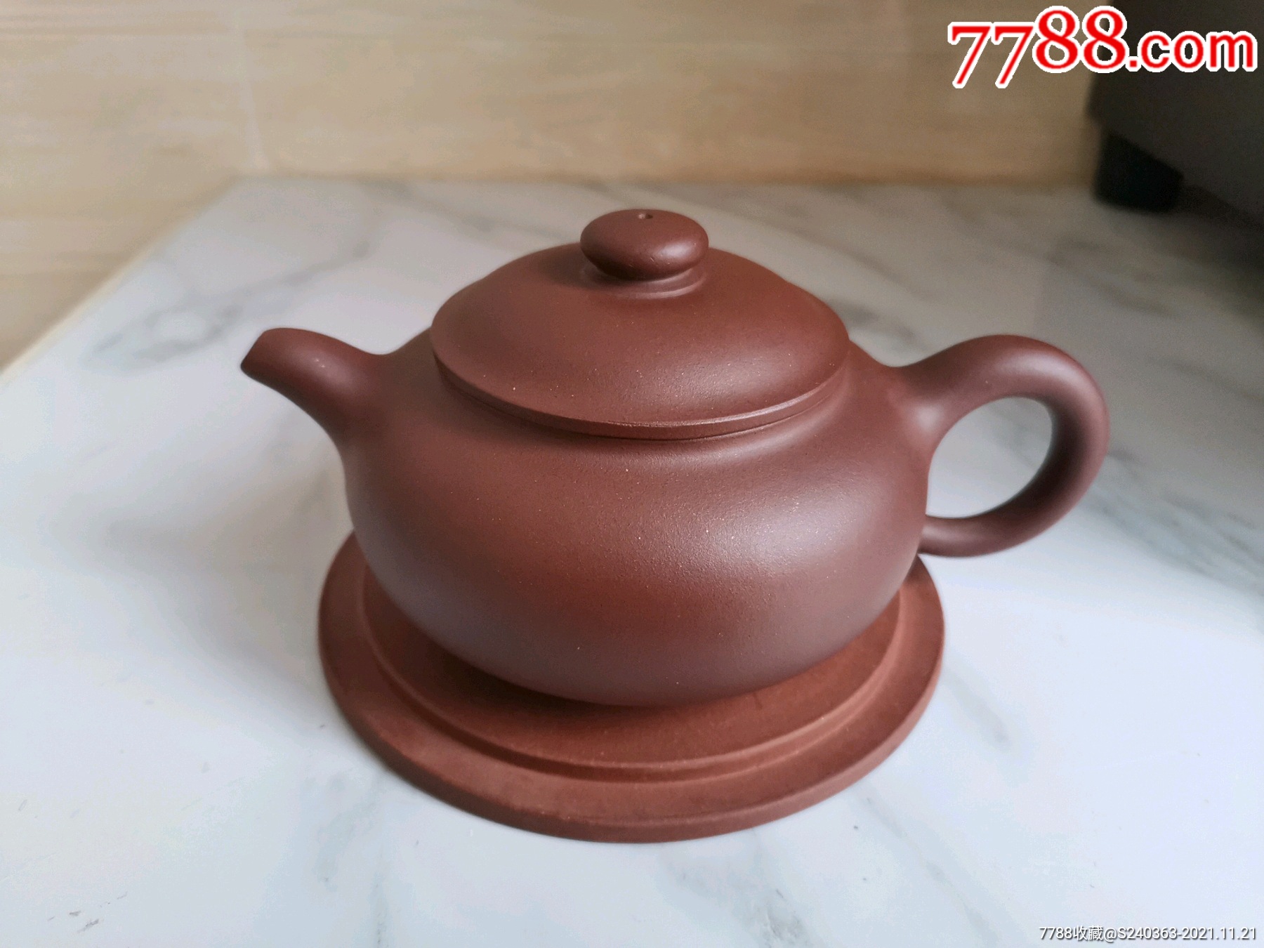 90年代精工扁腹壶_紫砂壶_产地图片_收藏价值_7788奇石收藏