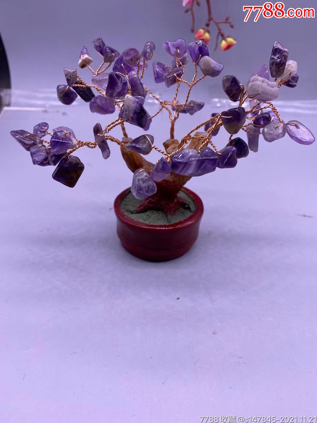 紫水晶发财树尺寸12厘米168包快递