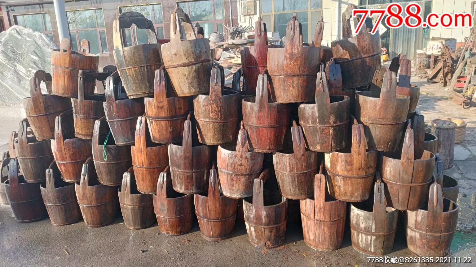 木质储物木桶 田园风小木桶 可以定制 麻绳提把木桶-阿里巴巴
