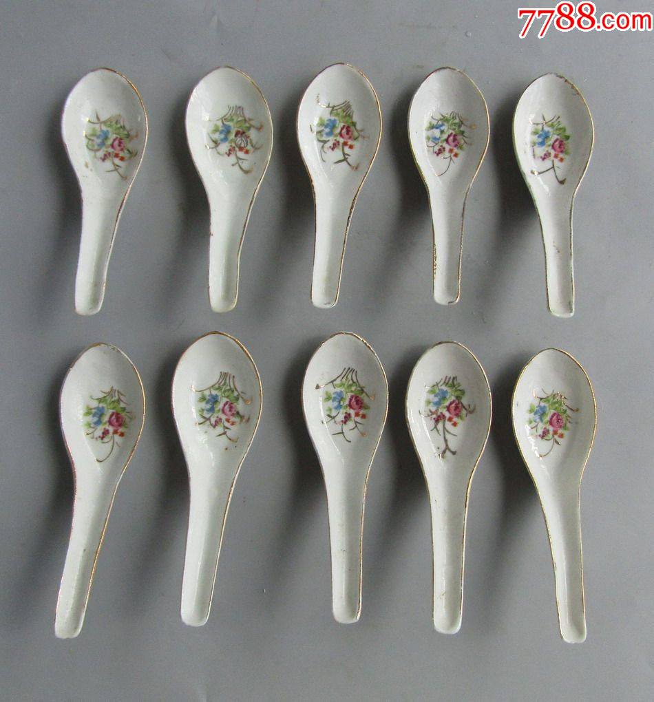 民国粉彩调羹10把