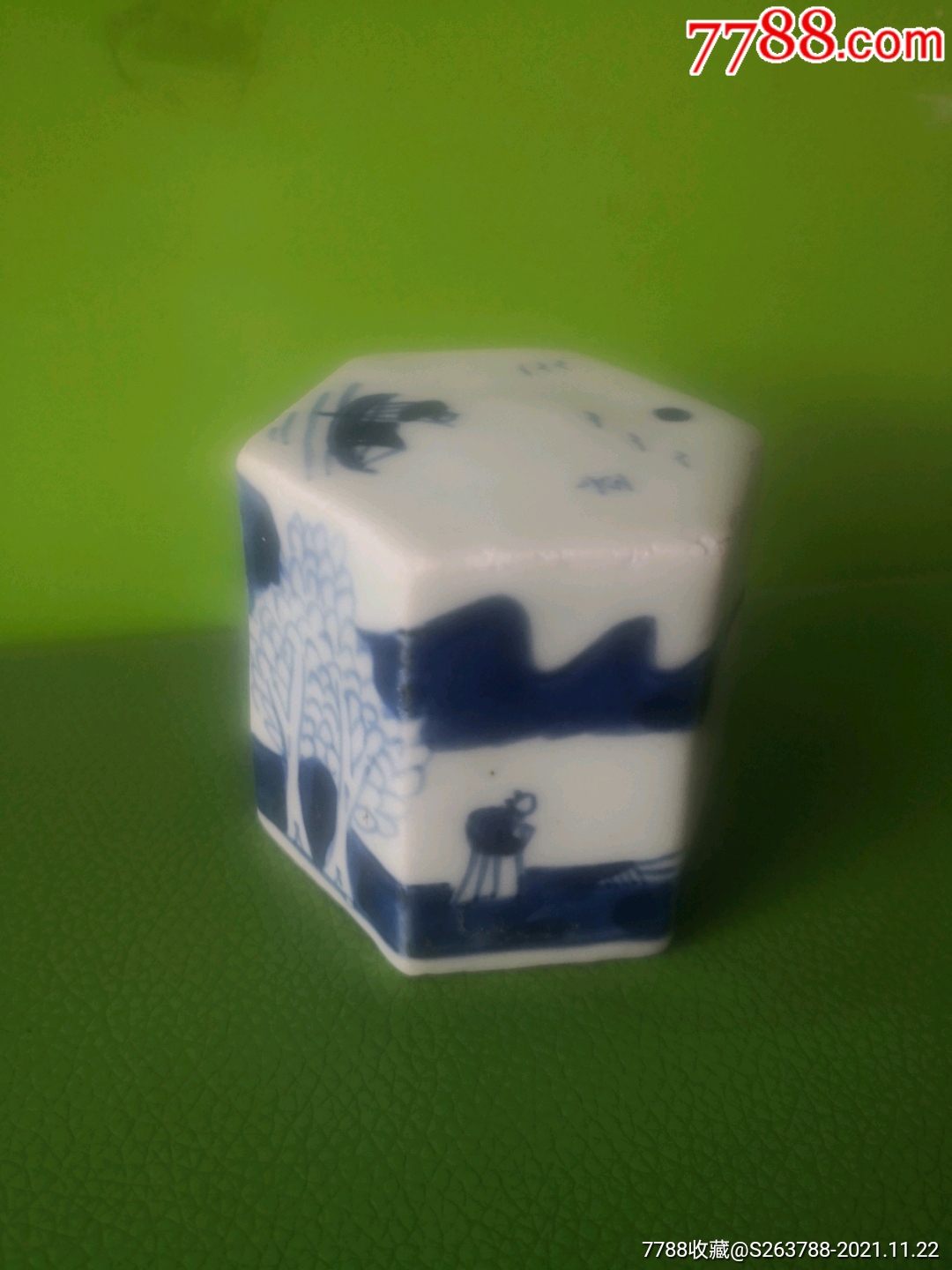 青花六方人物印章_价格1250元【古瓷堂雅集】_第1张_7788收藏__收藏