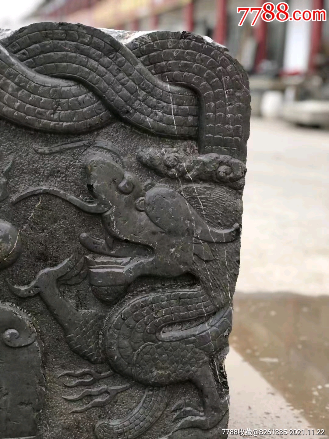 青石龙头碑头双面工镇宅辟邪招财纳福化煞