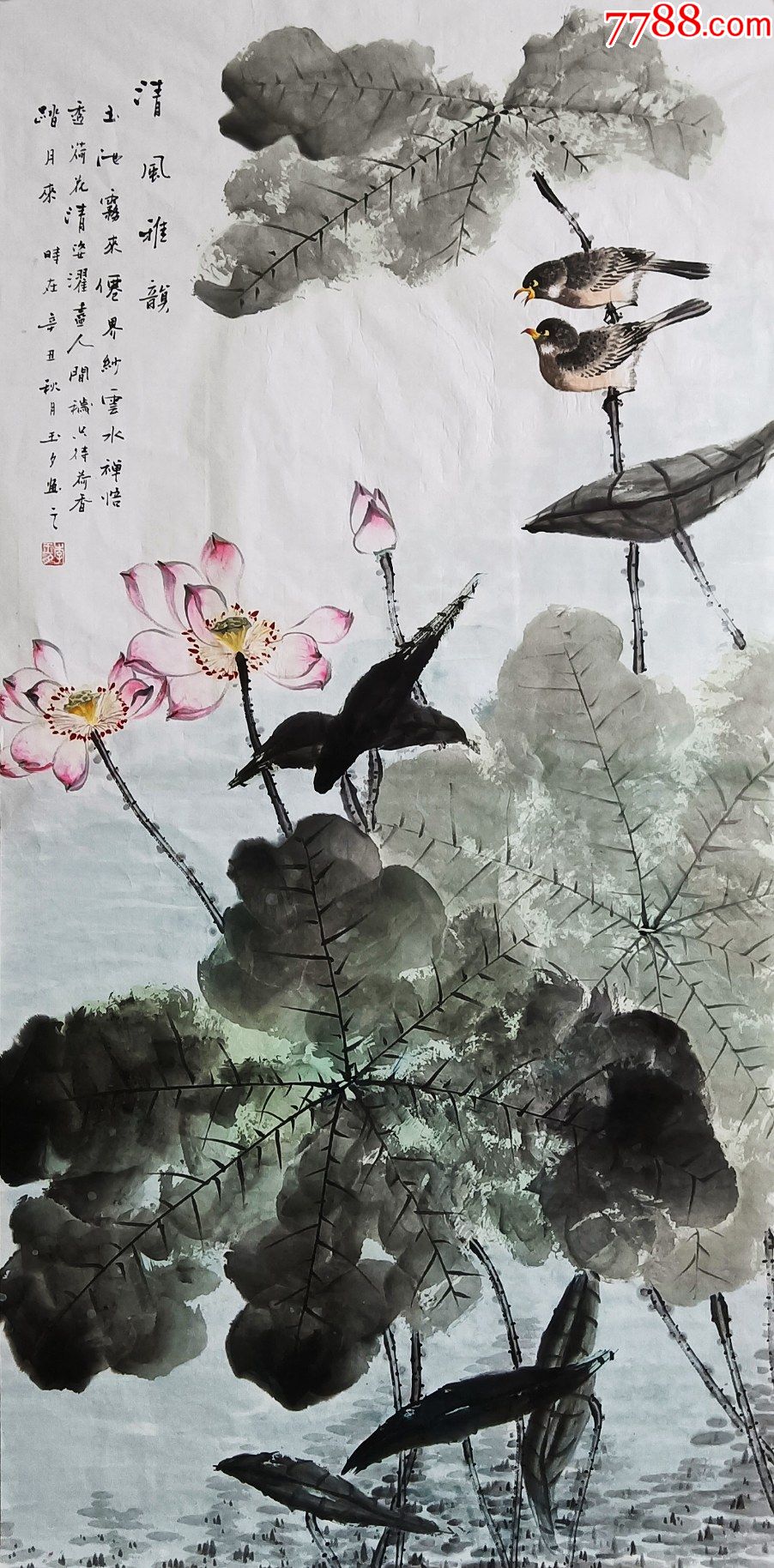 全网独家授权代理一口价国家一级美术师知名画家李玉夕作品清风雅韵