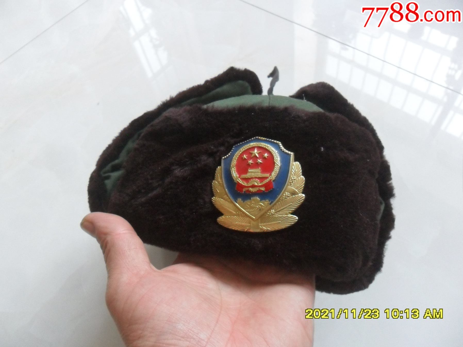 正品老式冬季用3号棉帽带帽徽无破损