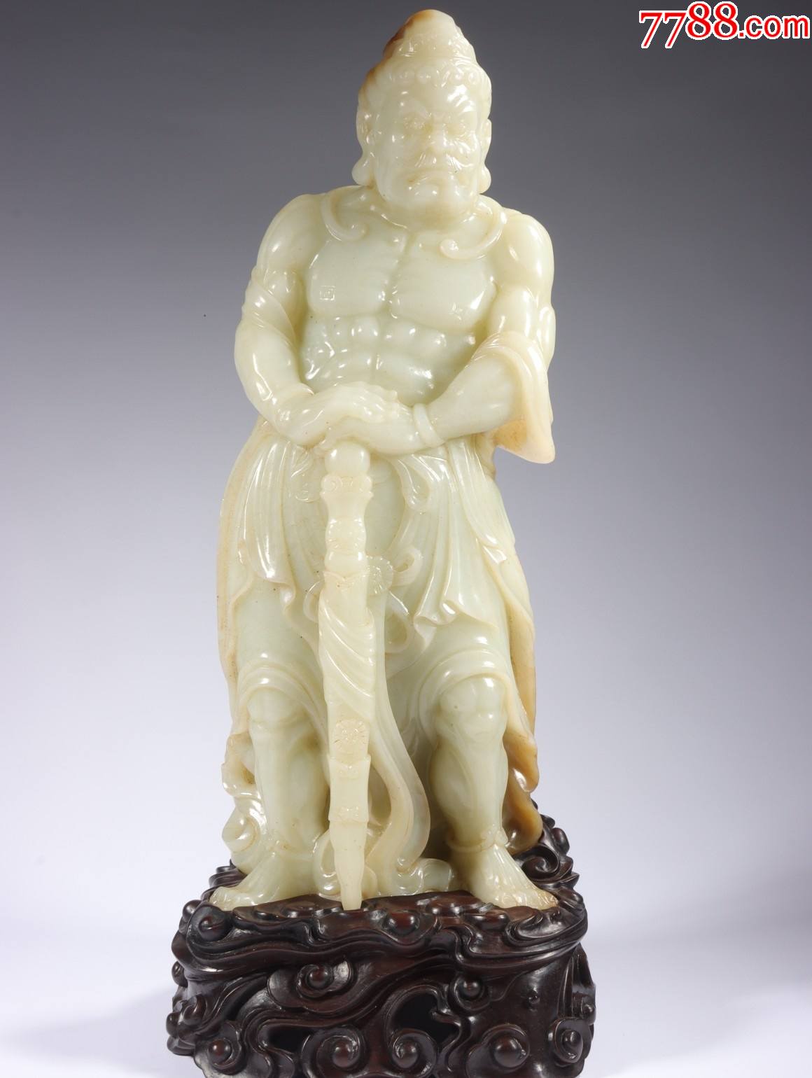 和田白玉金刚力士像