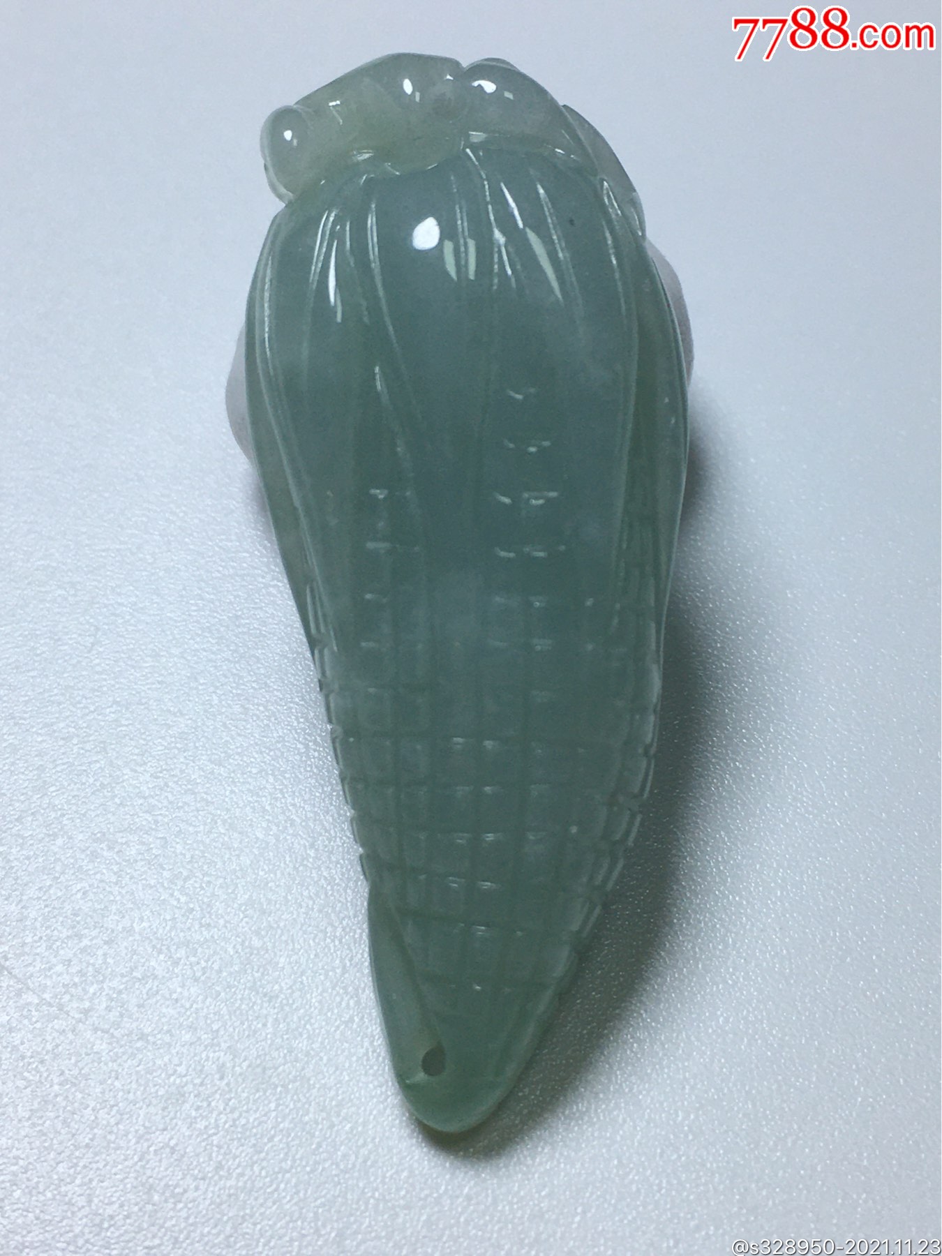 缅甸翡翠a货多子多福玉米挂件