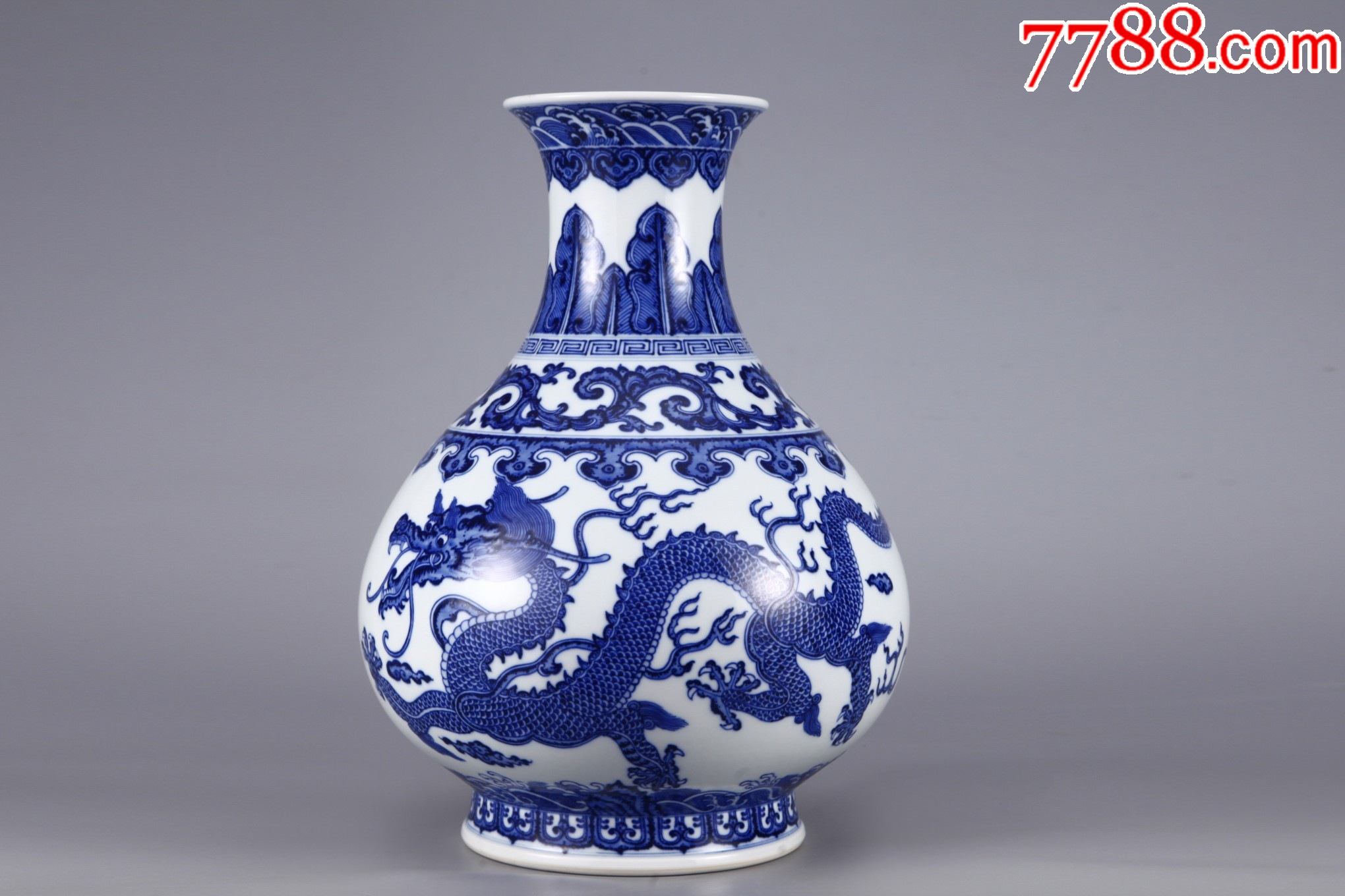 青花云龙纹尊_青花瓷_图片鉴赏_收藏价格_7788铜器收藏