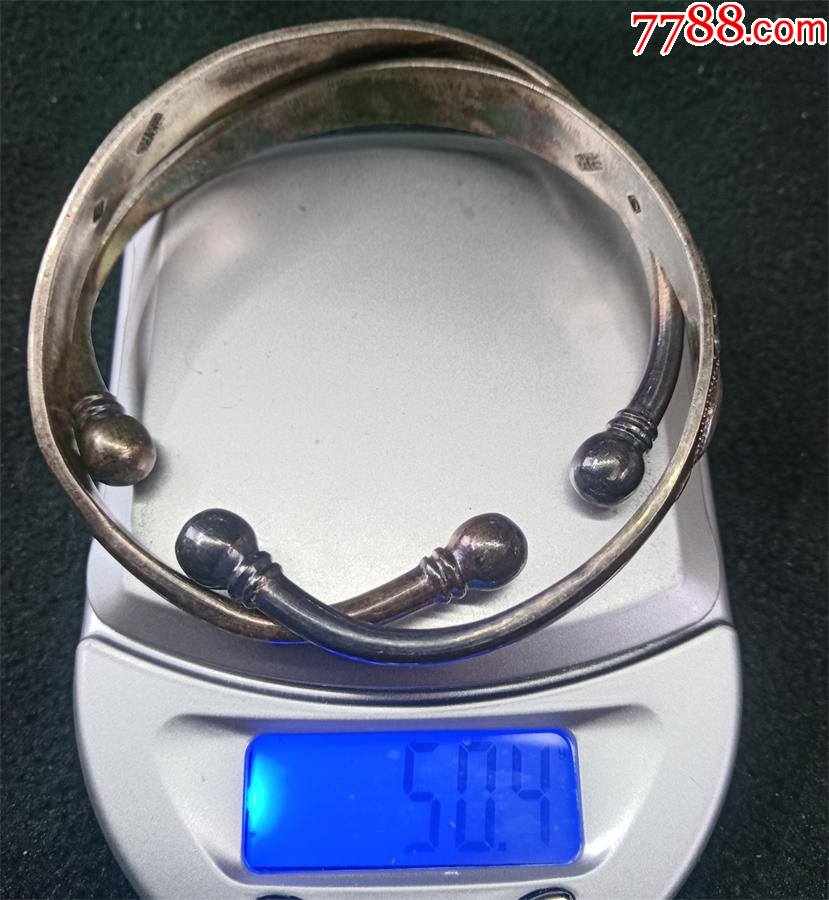 足银款老银手镯50多克_银镯_第3张_7788砚台收藏