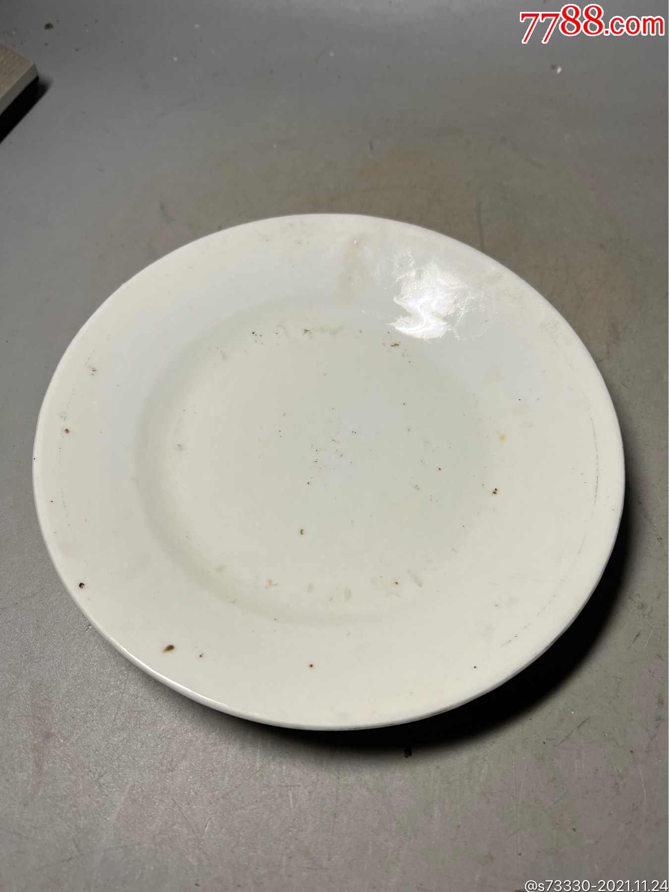 民国时期江西珍品白瓷碟子一块