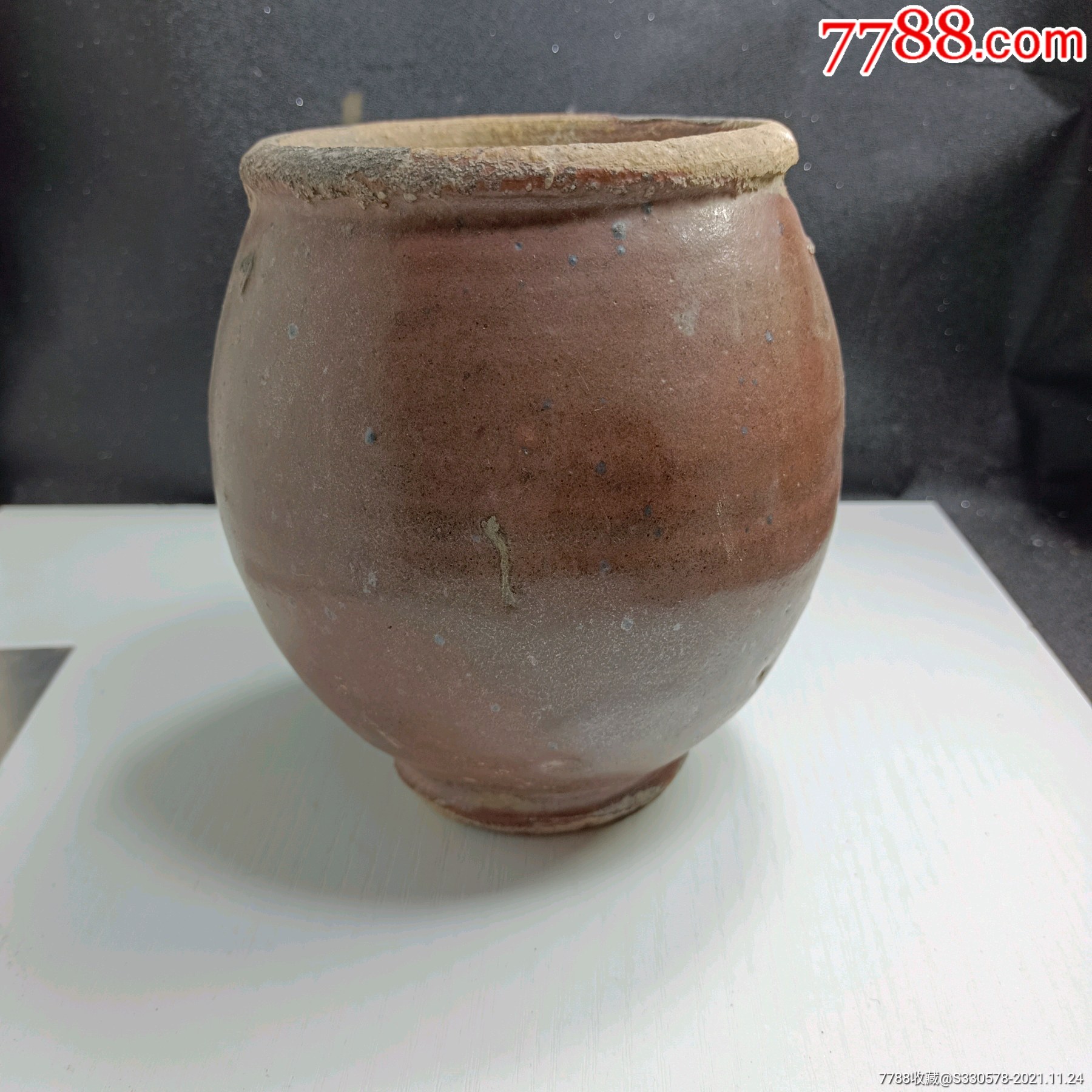 元代紫金釉小罐