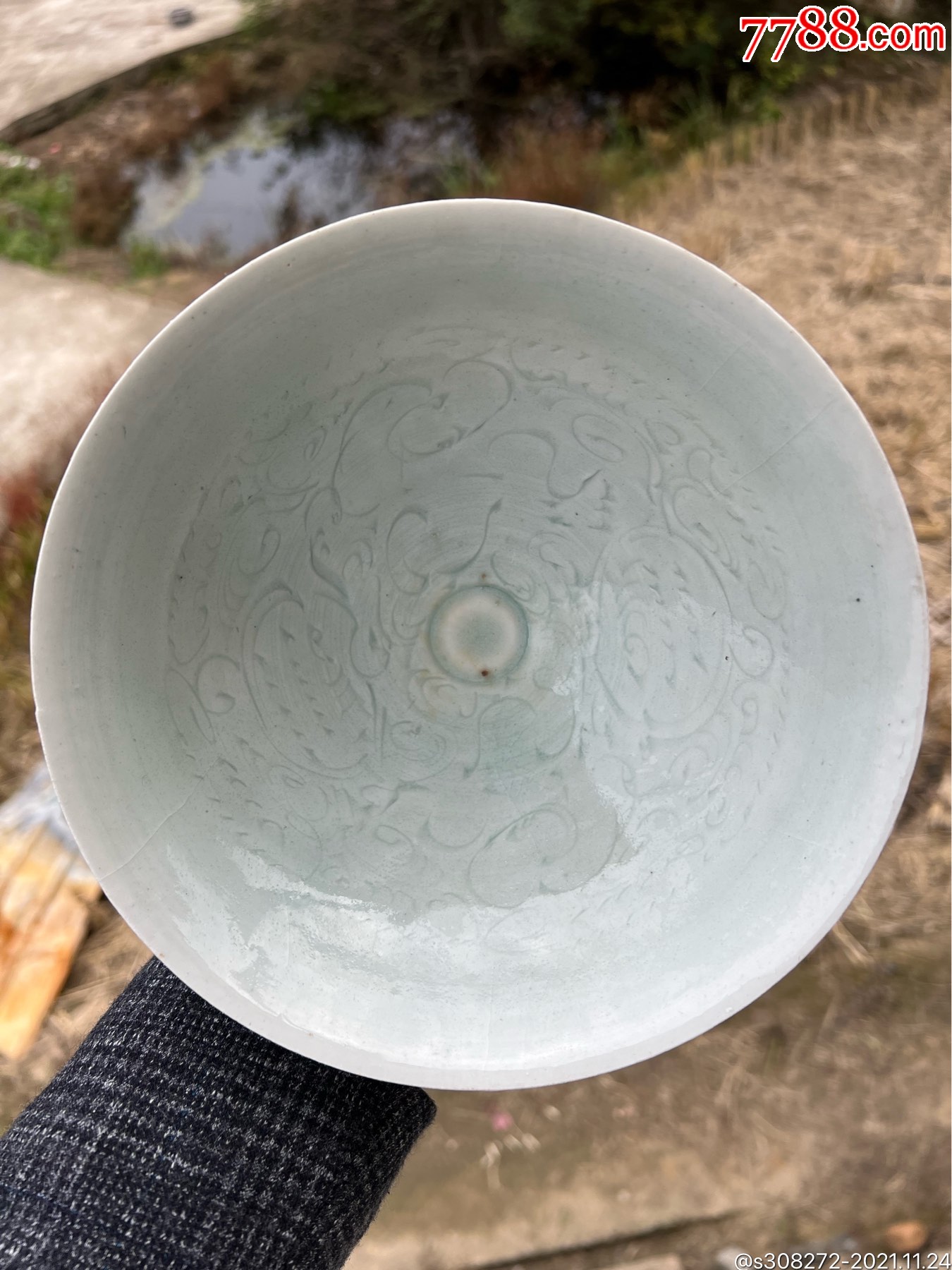 南宋·湖田窑·青白瓷·刻娃娃·碗_价格12000元