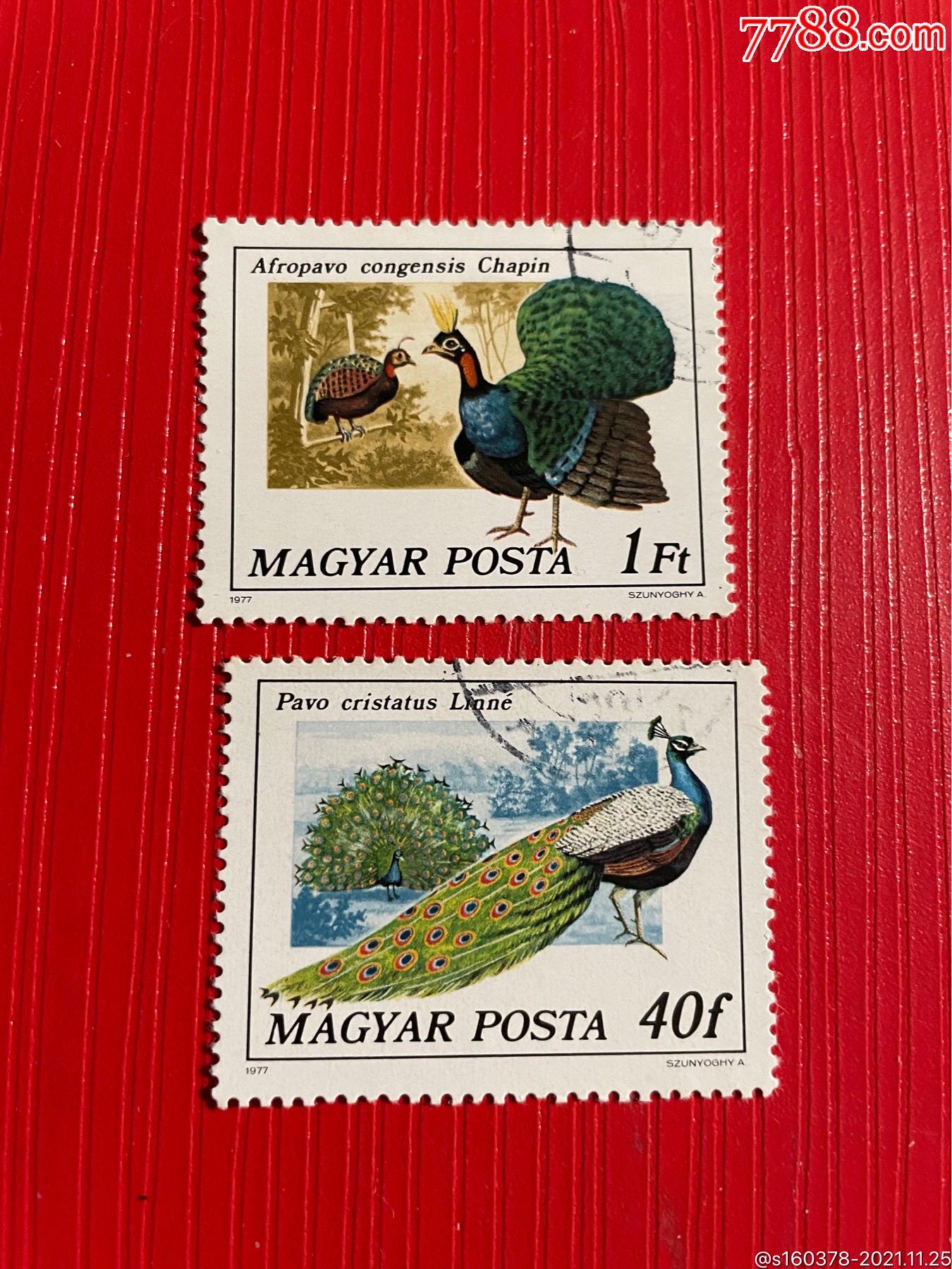 匈牙利孔雀邮票1977年