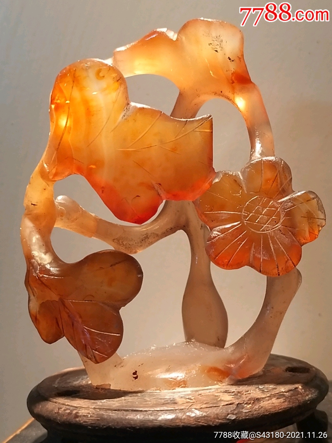 明代玛瑙梅花摆件