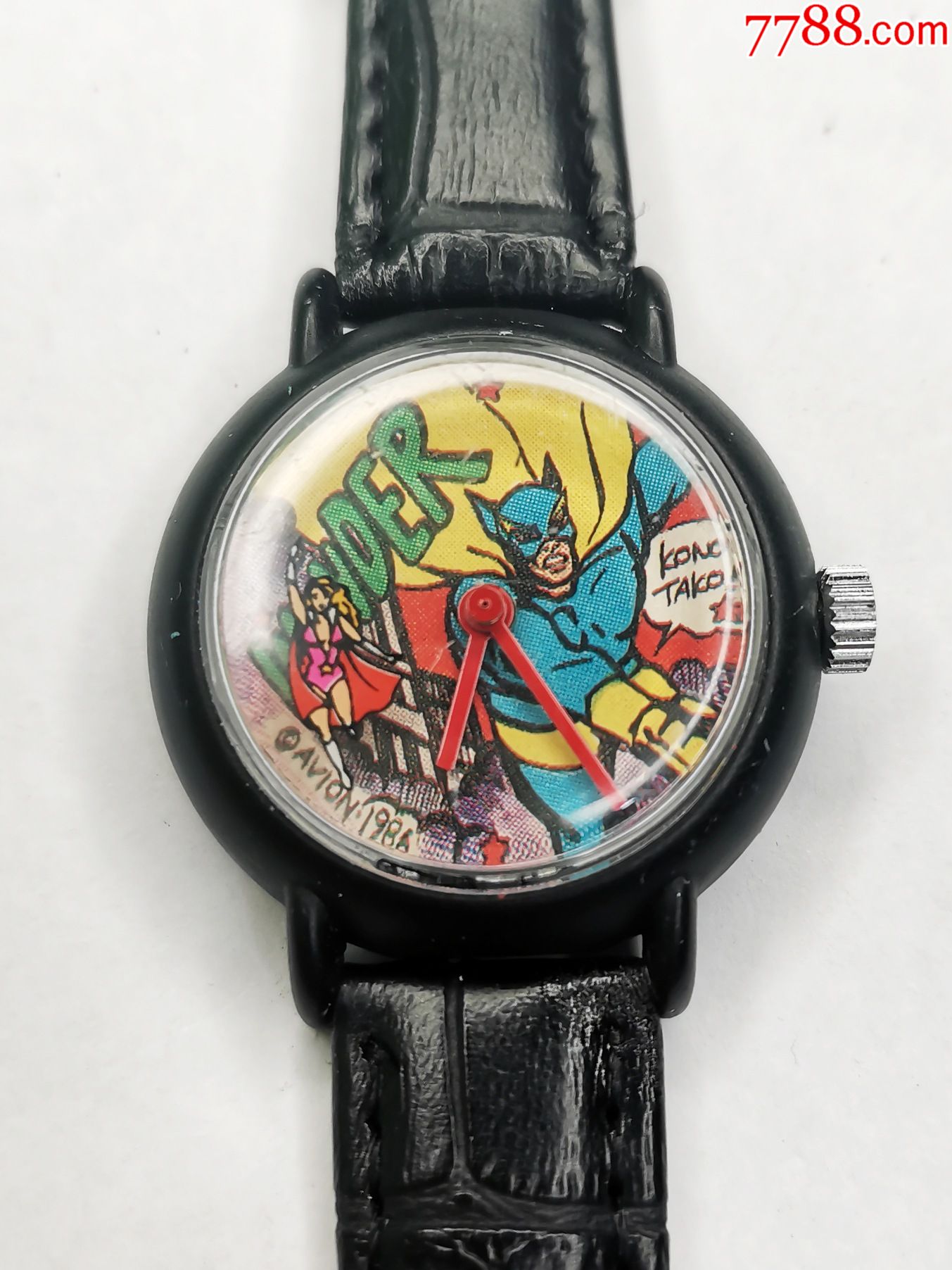 1986年产中古手动机械手表美国dc动漫蝙蝠侠纪念版绝版老手表限量联名