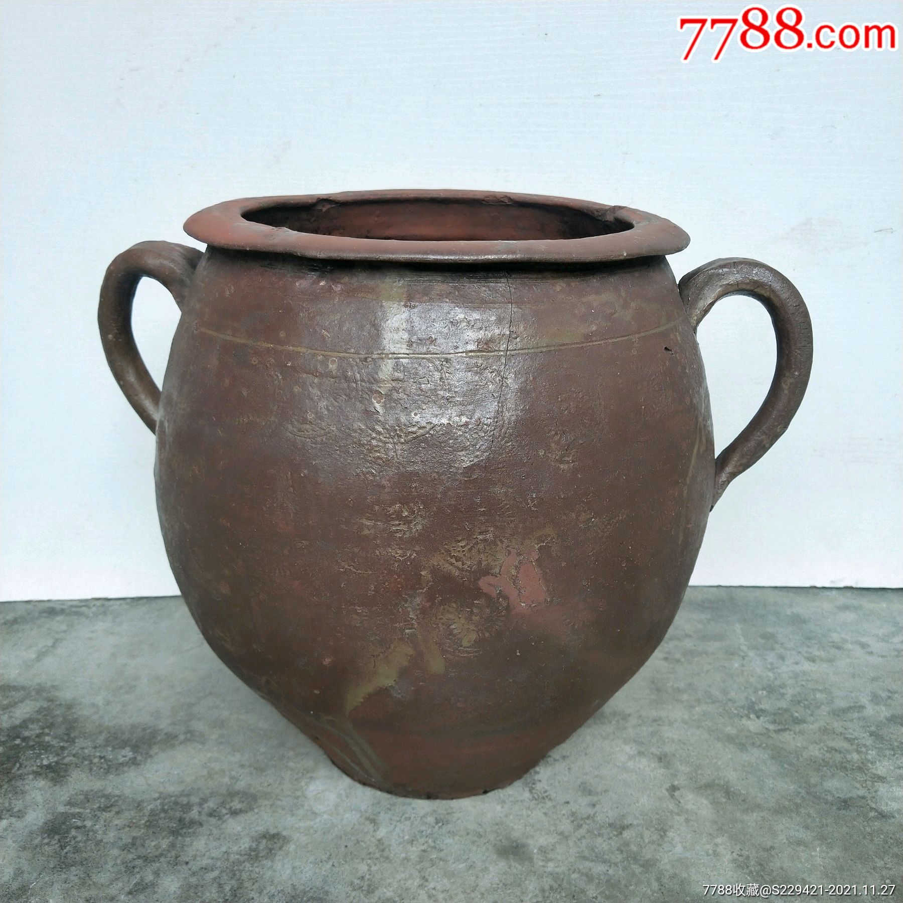 5品99明清陶器金钱罐