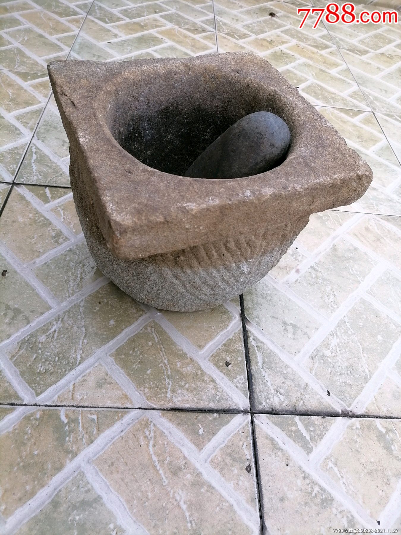 石对窝石舀四川人喜欢叫姜昆或者对窝19x12民俗收藏