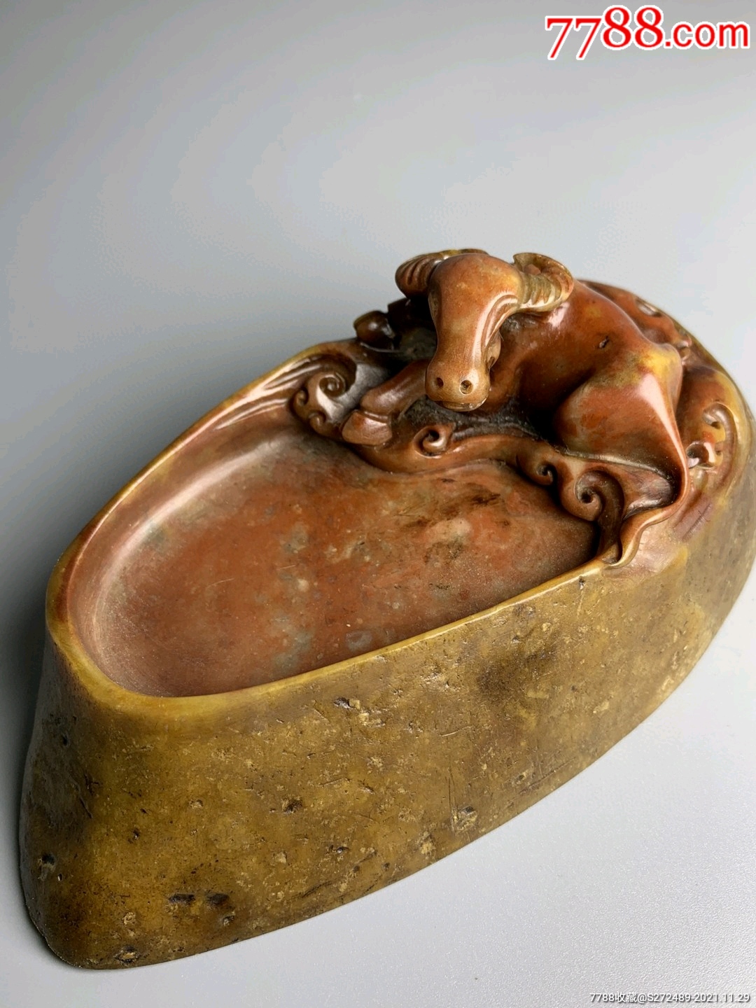 寿山石笔洗摆件不议价