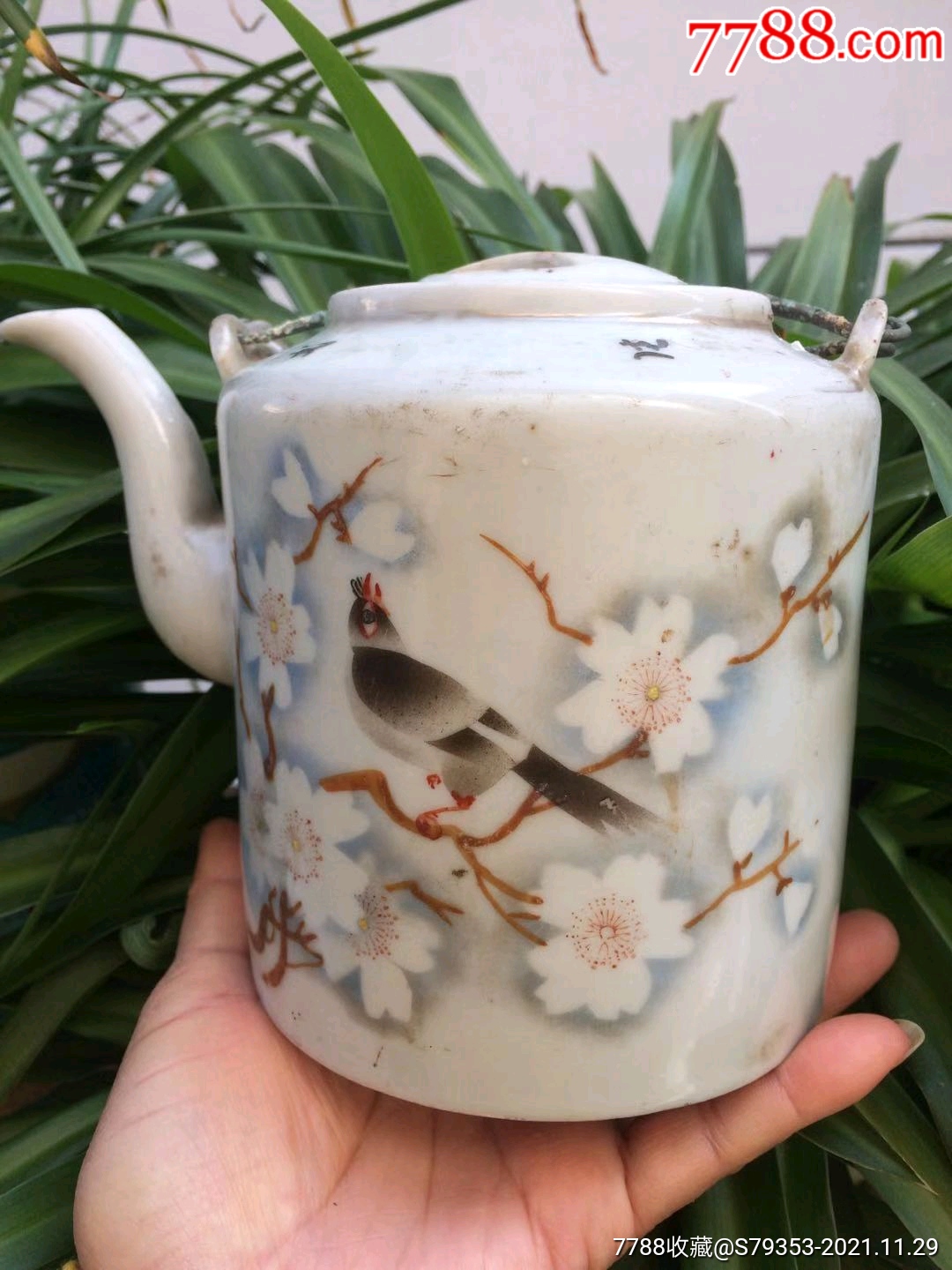 民国刘恒丰作喜鹊登梅桶壶