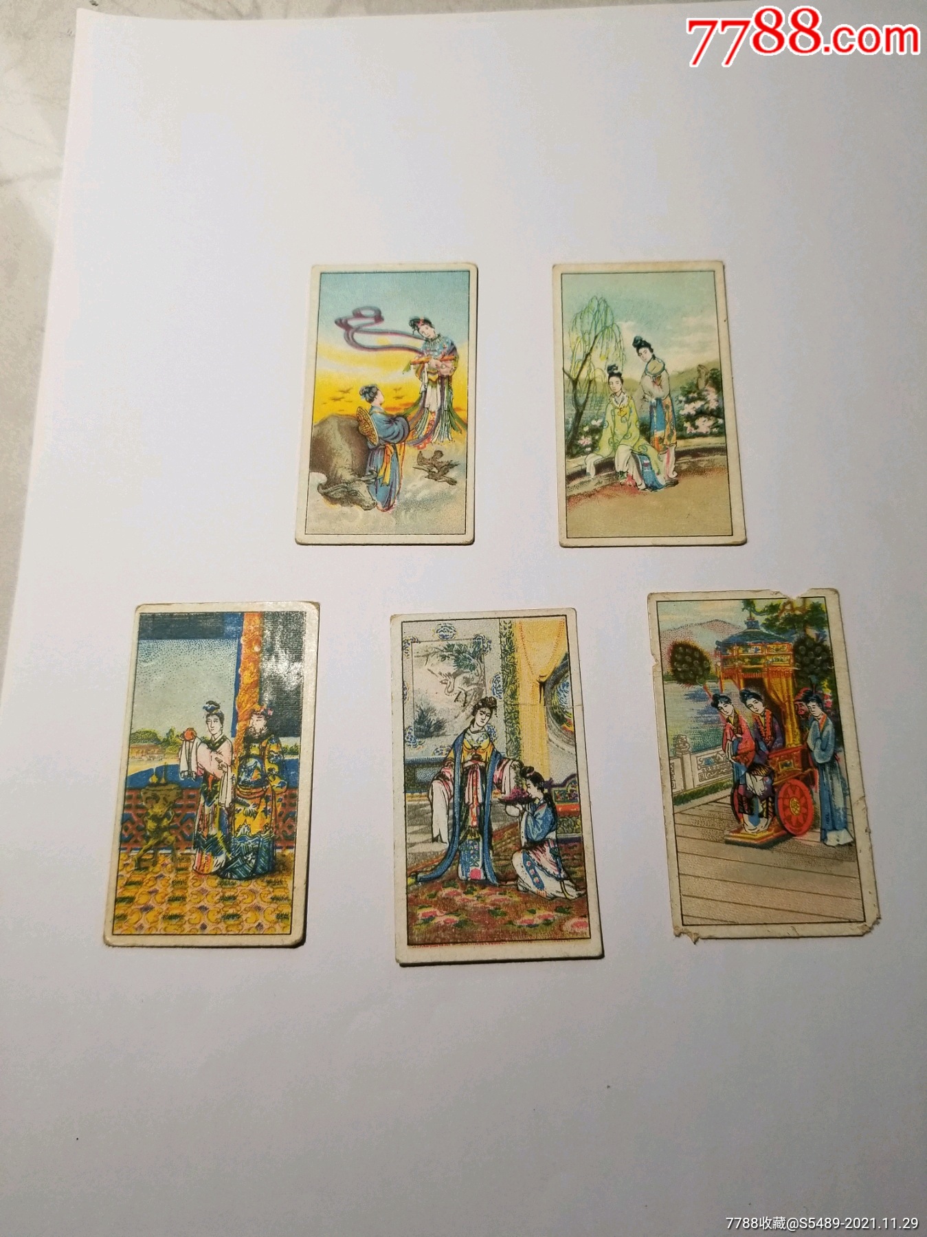 民国古代美女人物烟卡一组